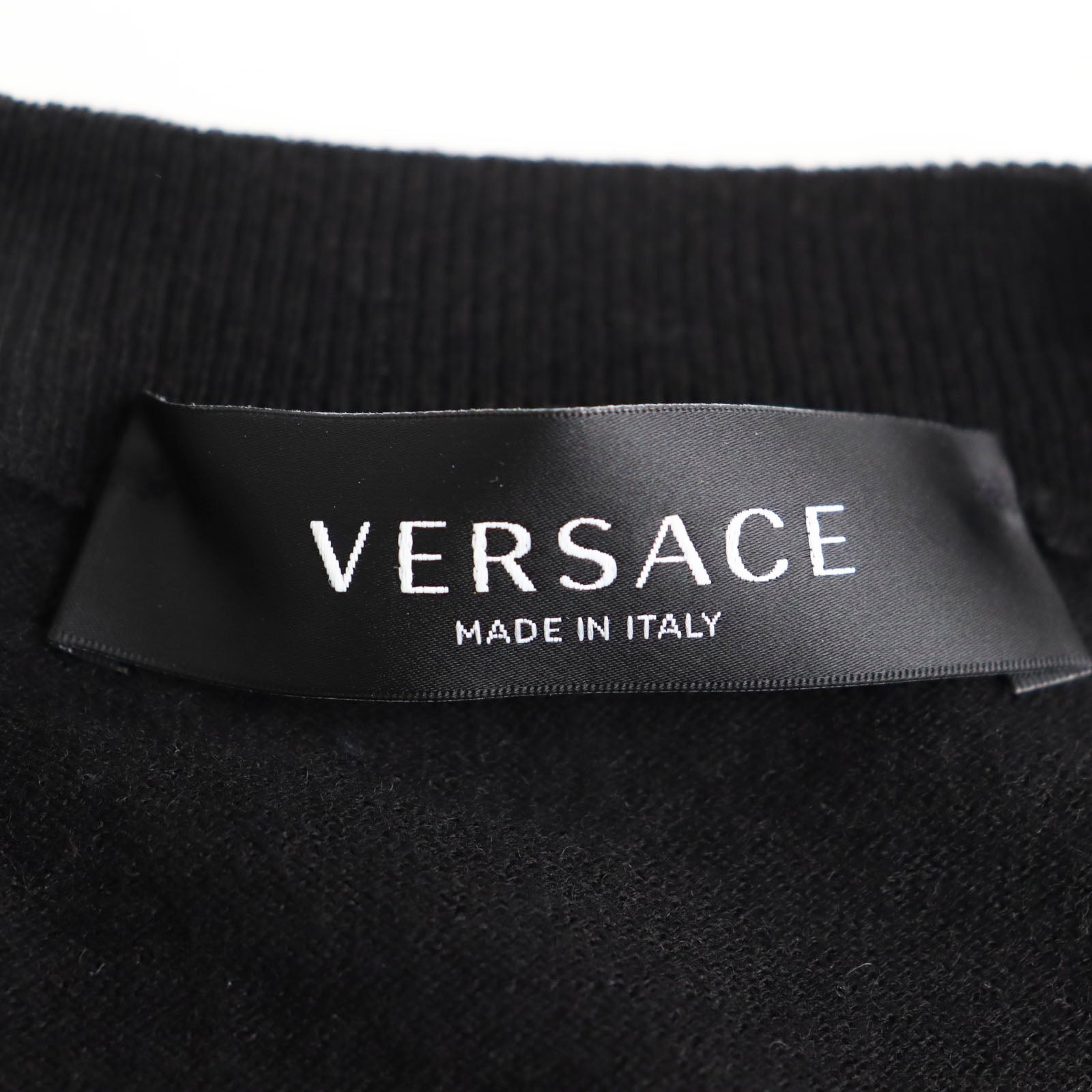 Versace Medusa Logo Embroidery Knit Black 46