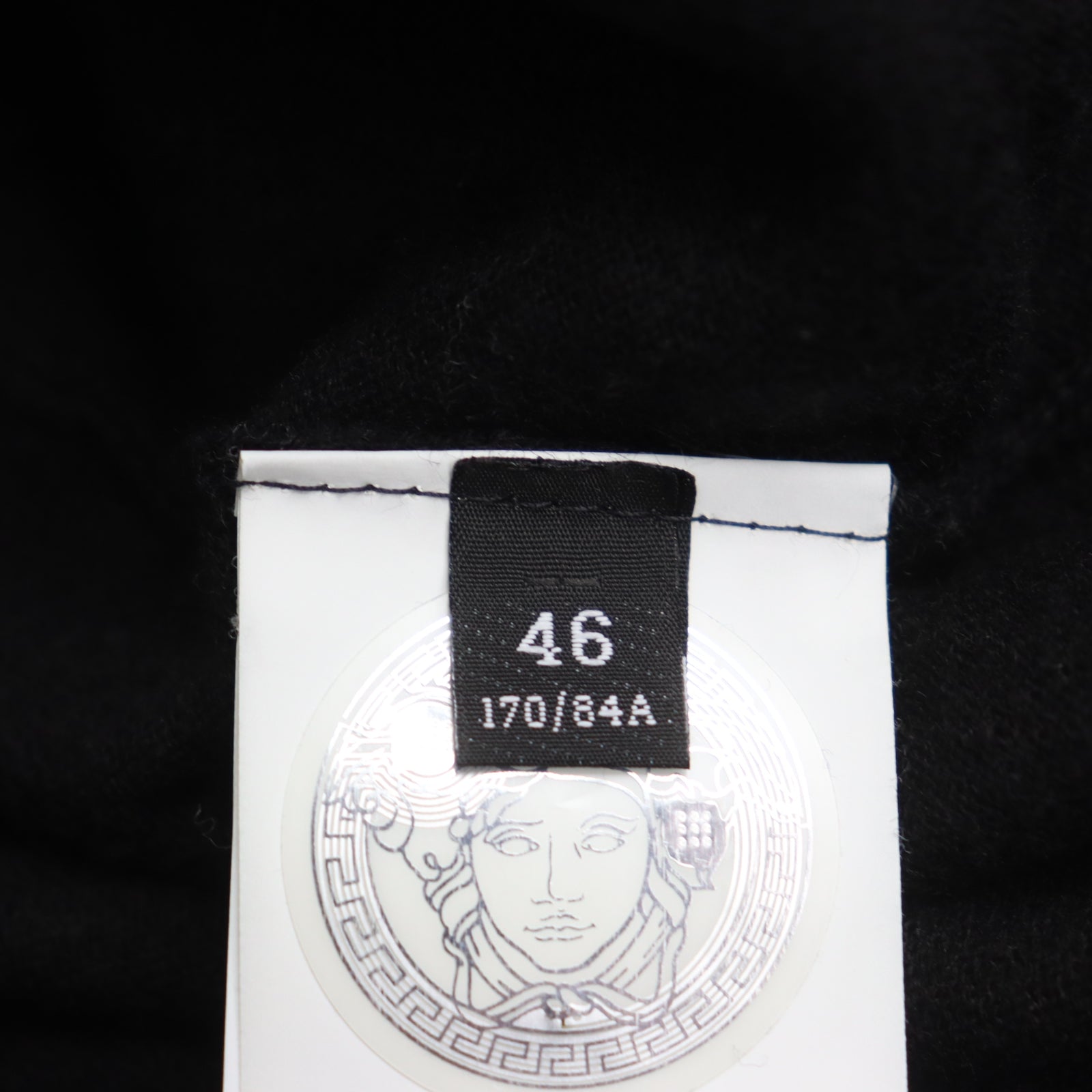 Versace Medusa Logo Embroidery Knit Black 46