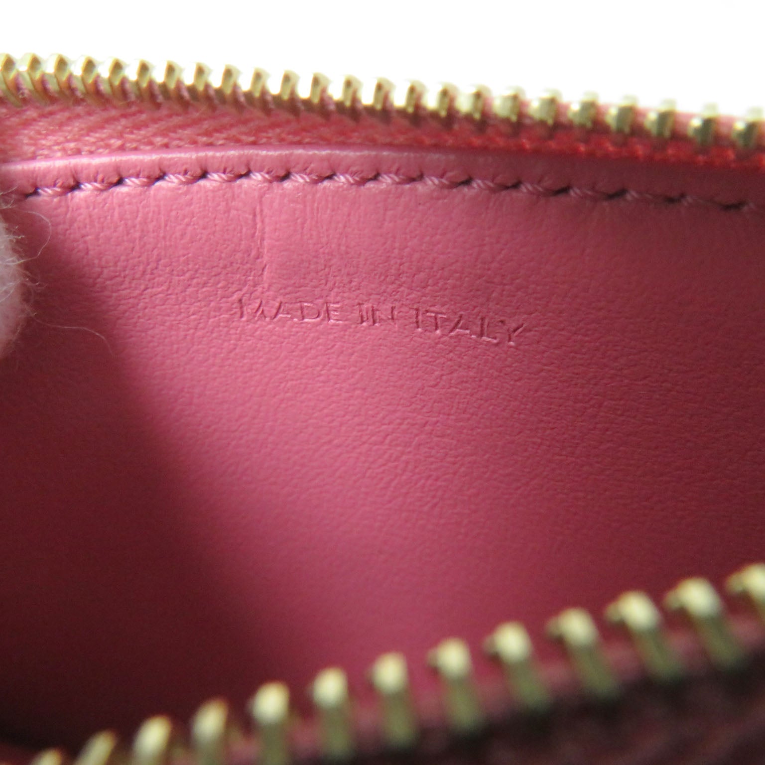 Celine Compact Zip Card Holder Leather Pink