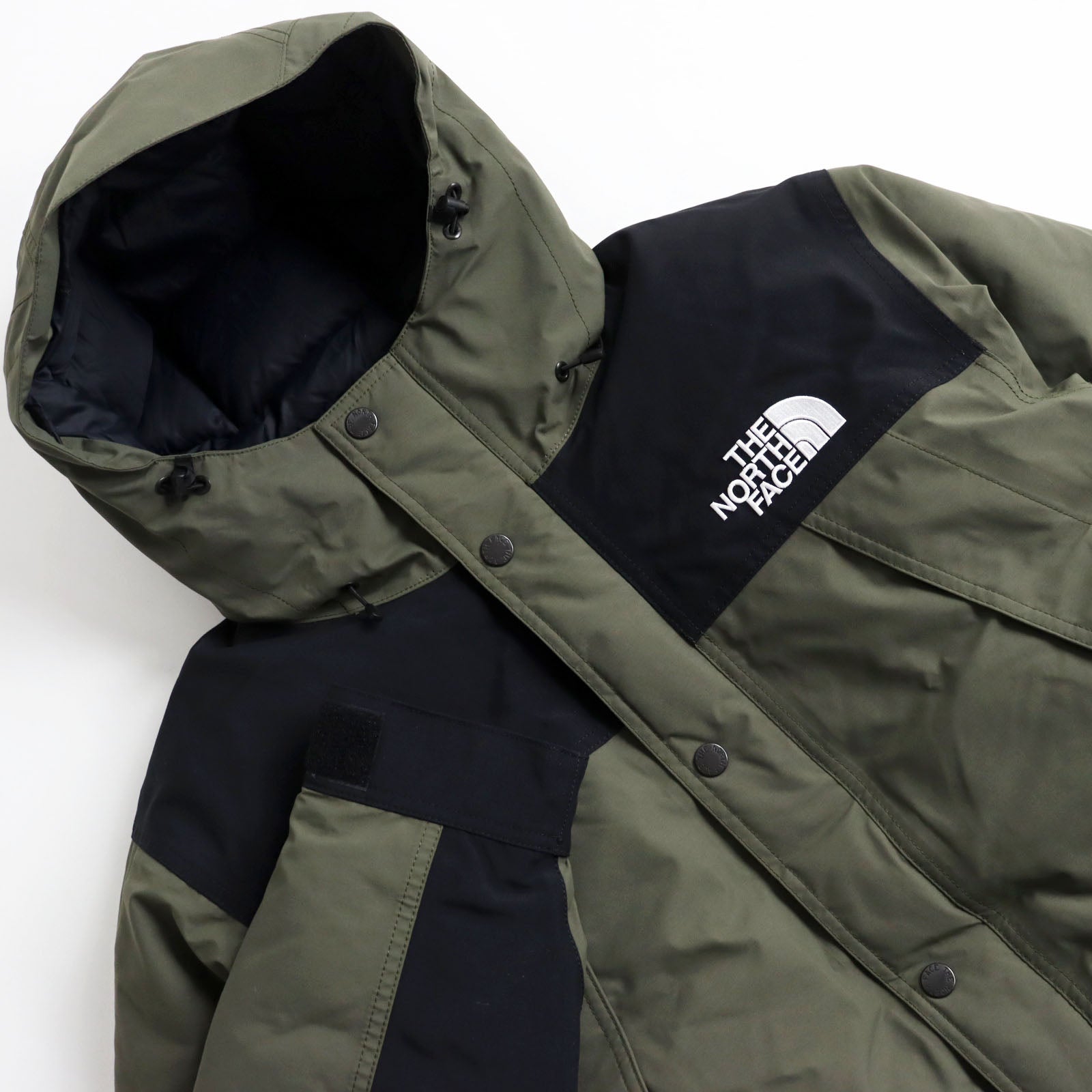 THE NORTH FACE GORE-TEX Down Jacket Khaki Black L