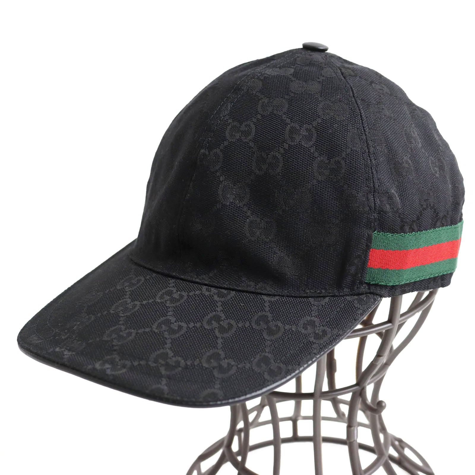 Gucci Original GG Web Line Cap Black L