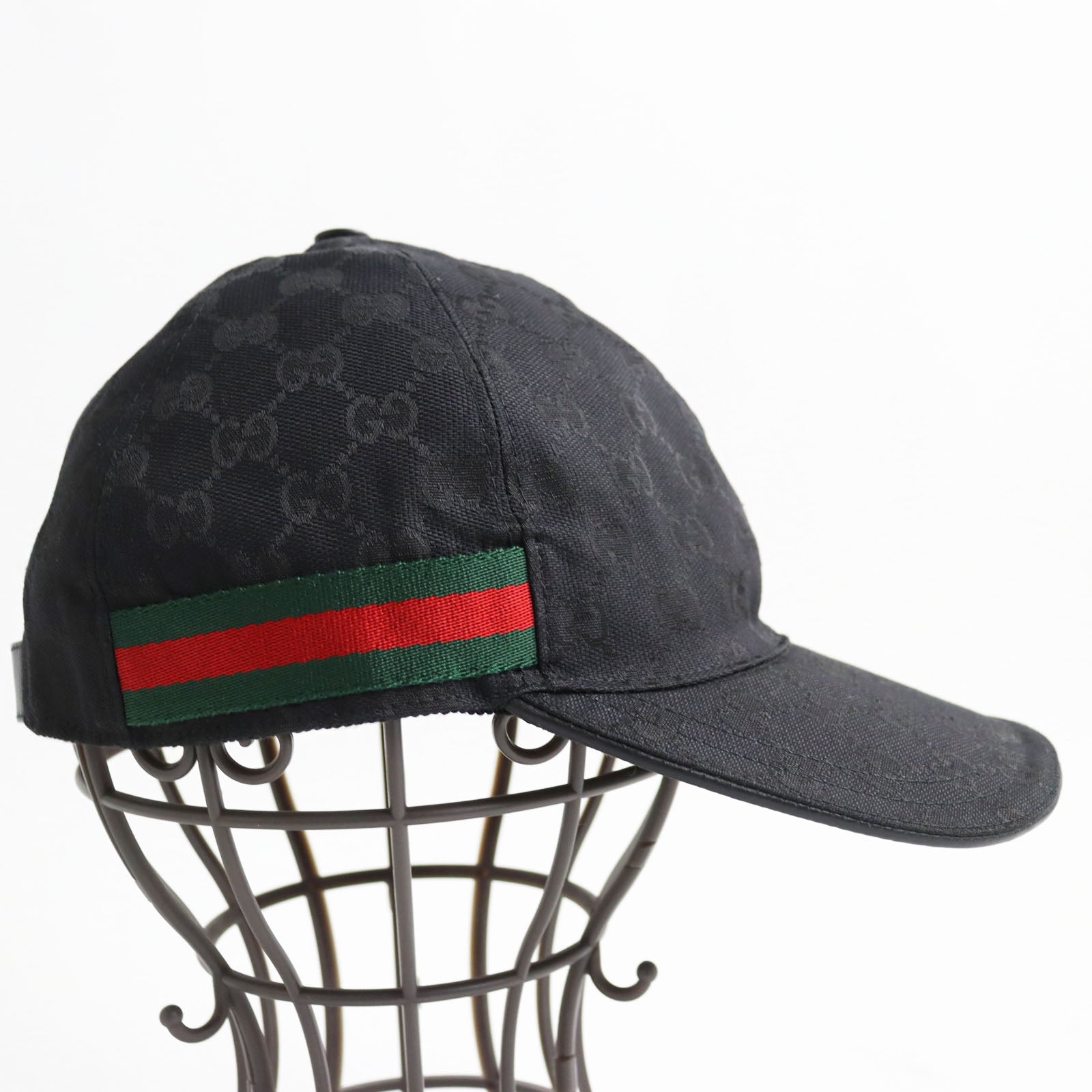 Gucci Original GG Web Line Cap Black L