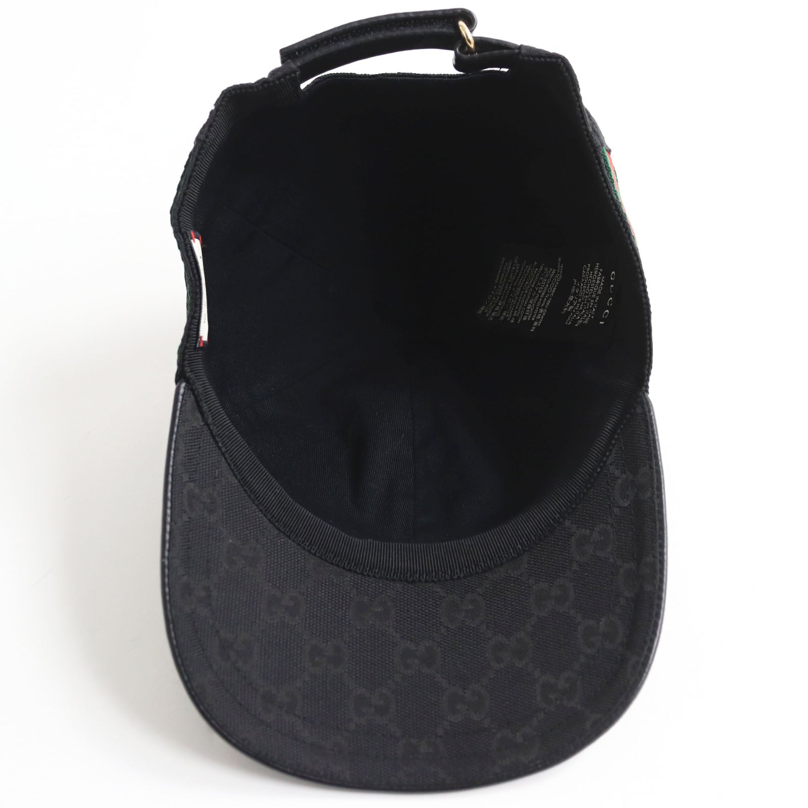 Gucci Original GG Web Line Cap Black L