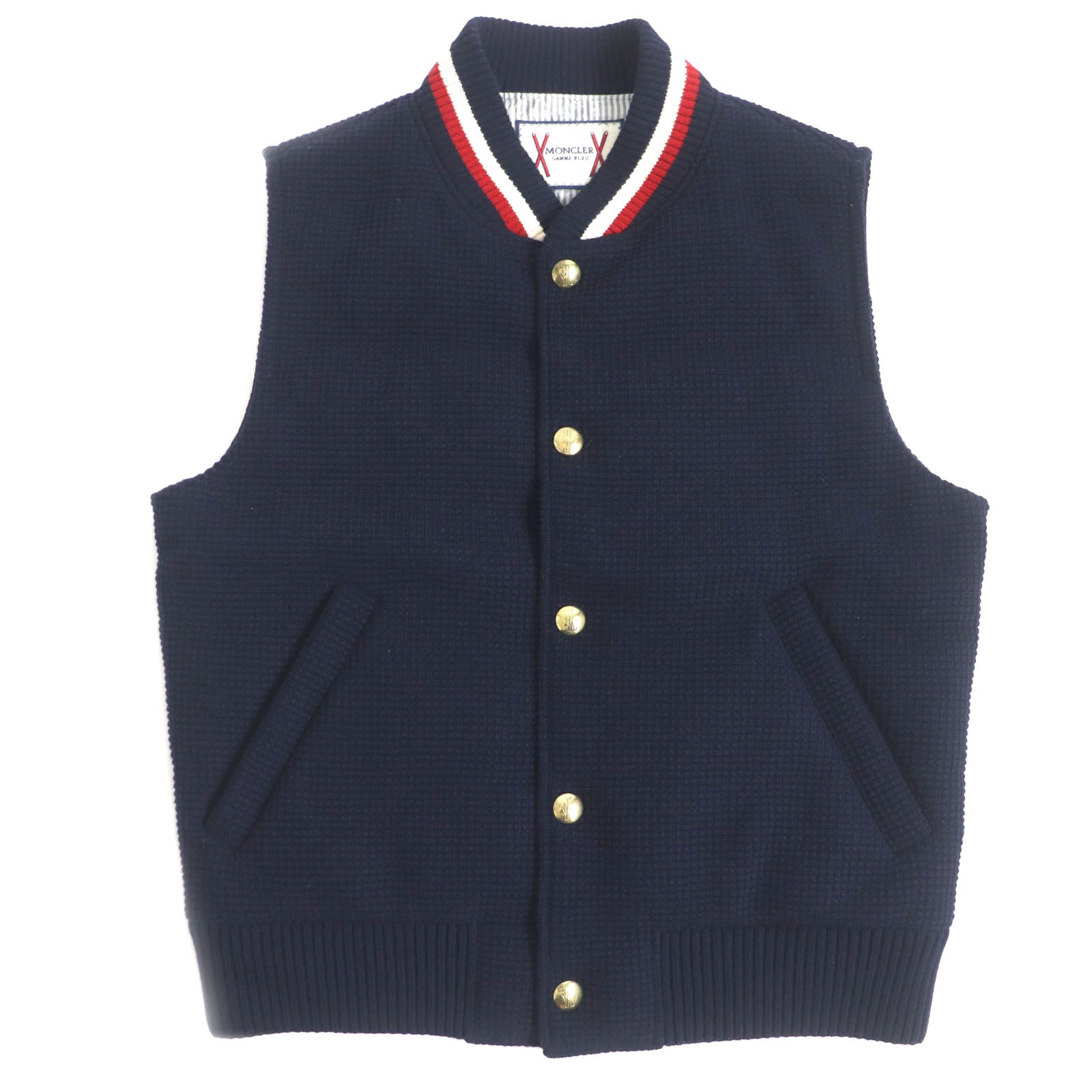 Moncler Wool Down Vest Navy 3 Italy