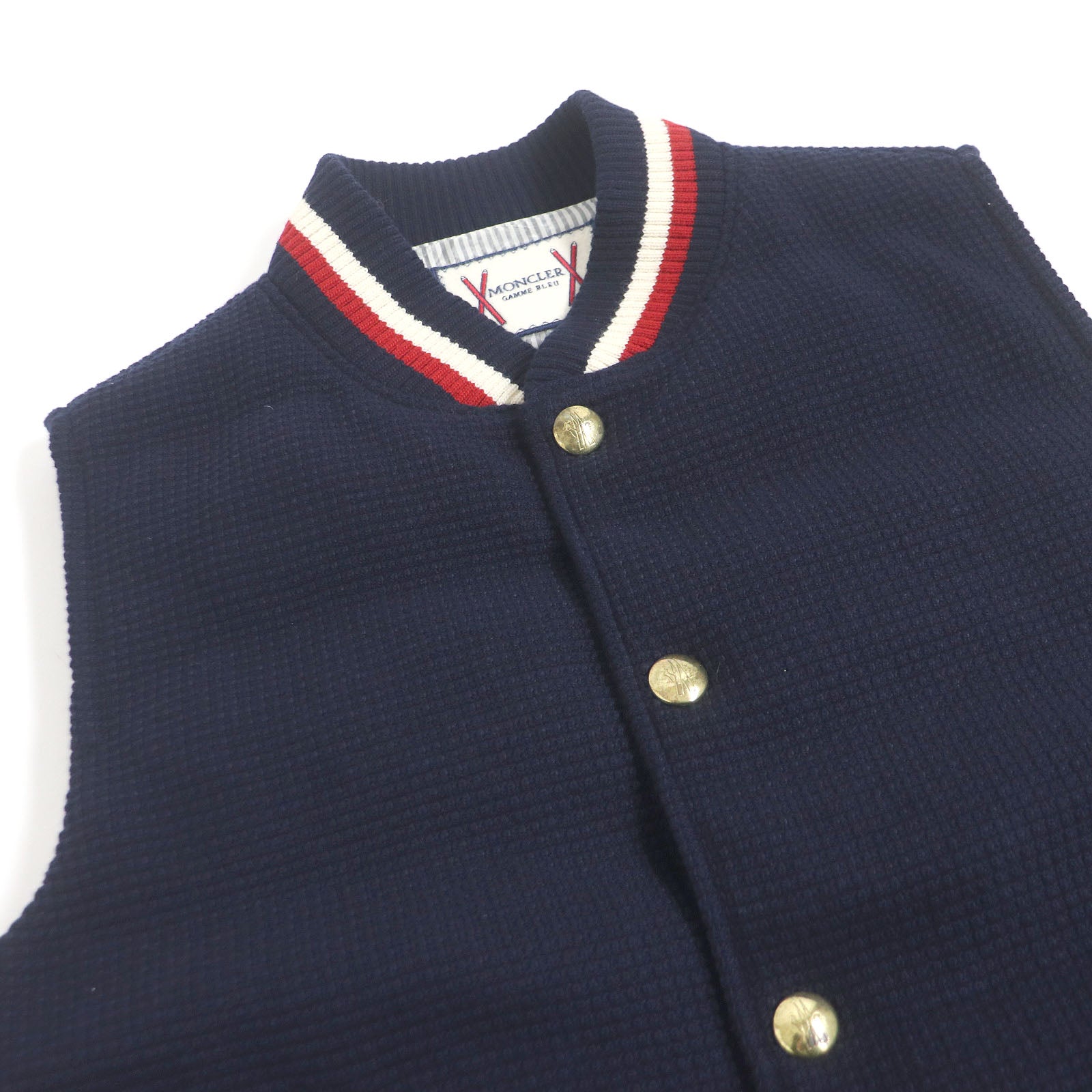 Moncler Wool Down Vest Navy 3 Italy