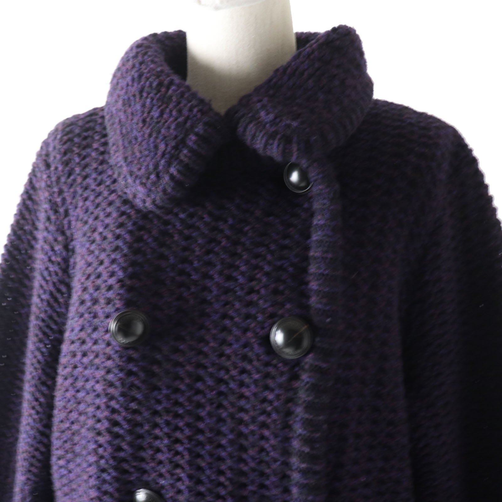 Burberry Wool Cashmere Logo Cardigan Purple Women