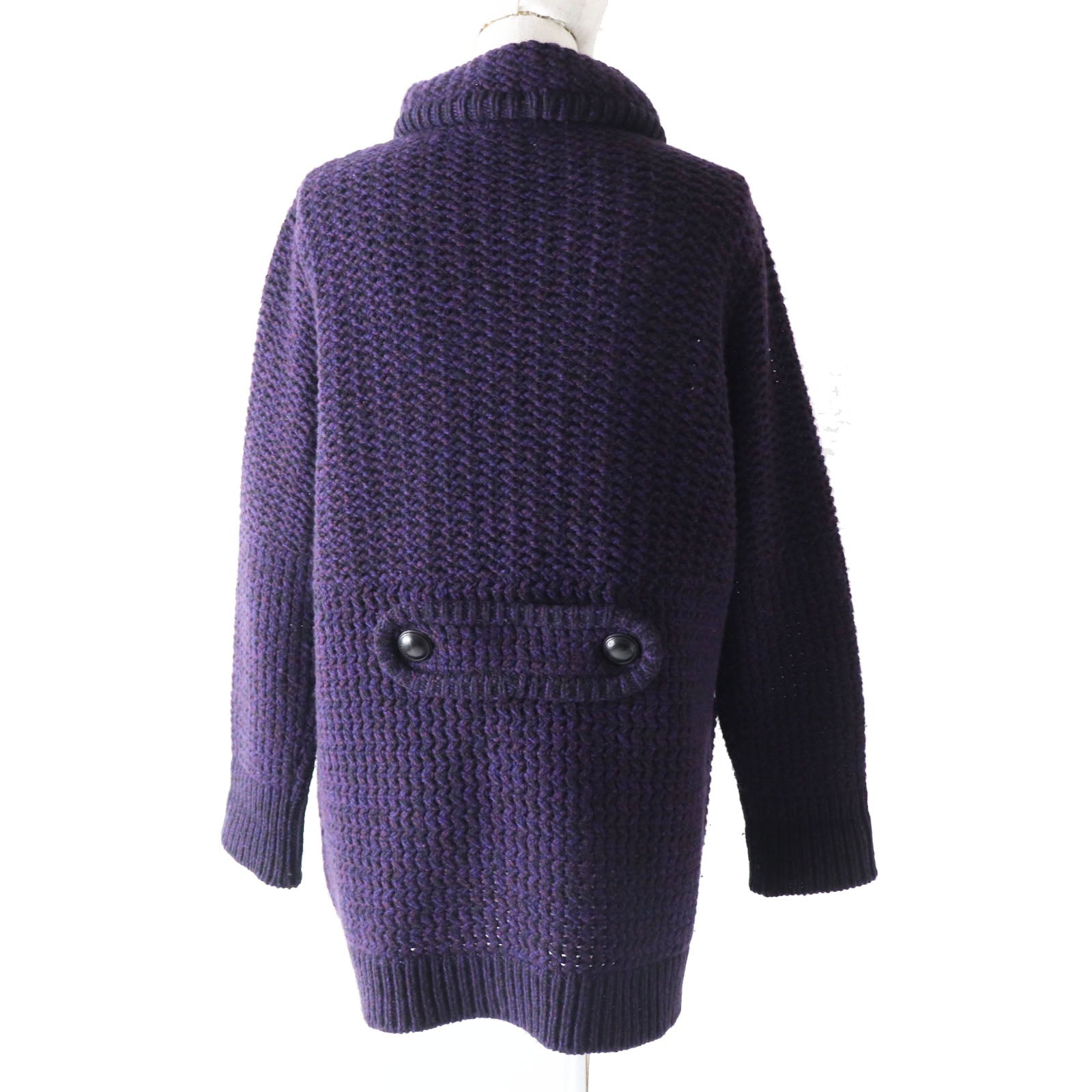 Burberry Wool Cashmere Logo Cardigan Purple Women