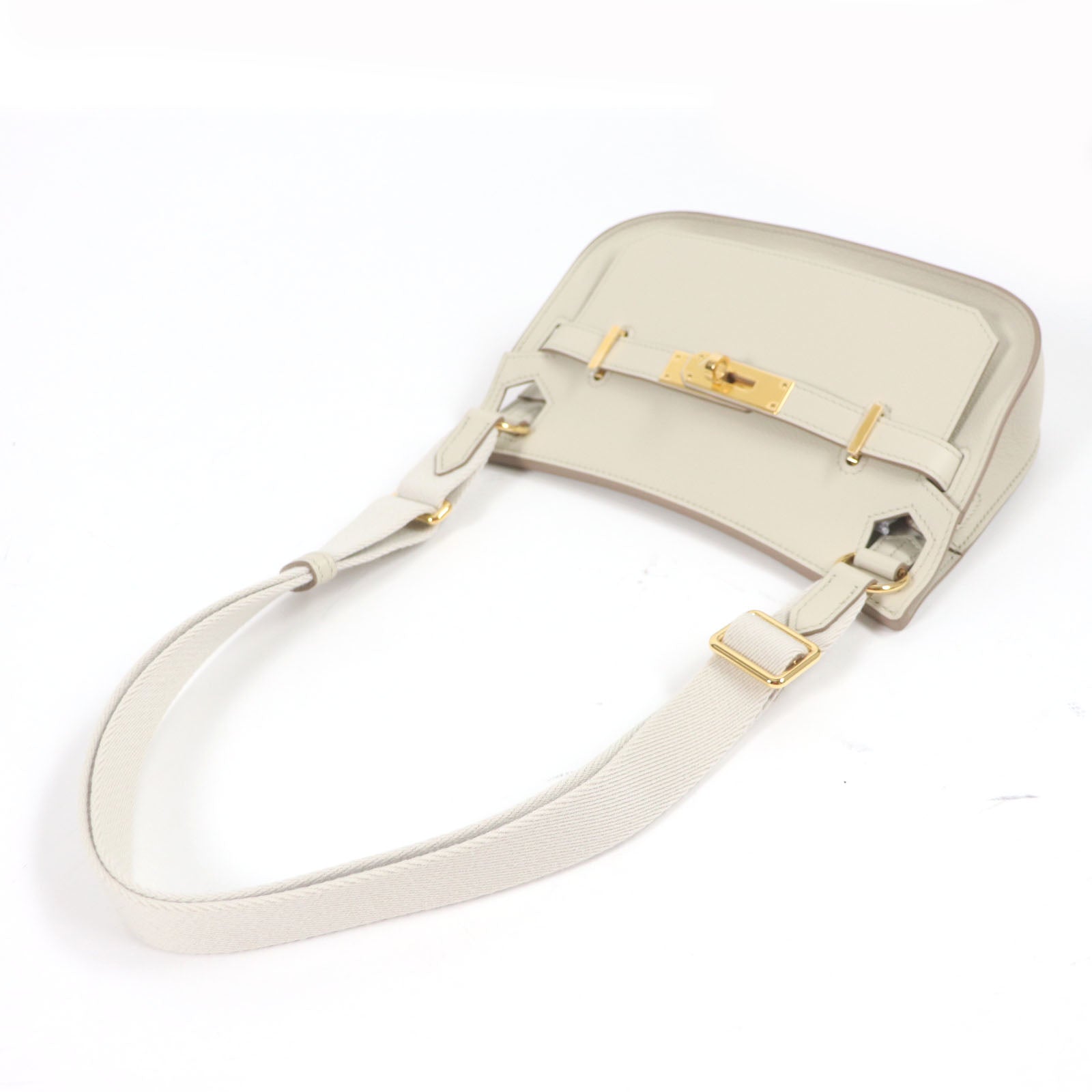 HERMES Gypsiere Mini Handbag Beton Gold