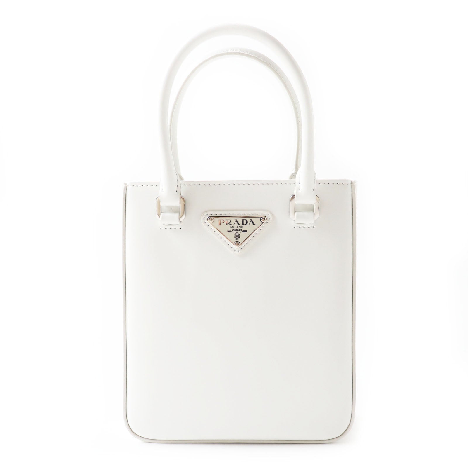 PRADA Small Brushed Leather Shoulder Bag