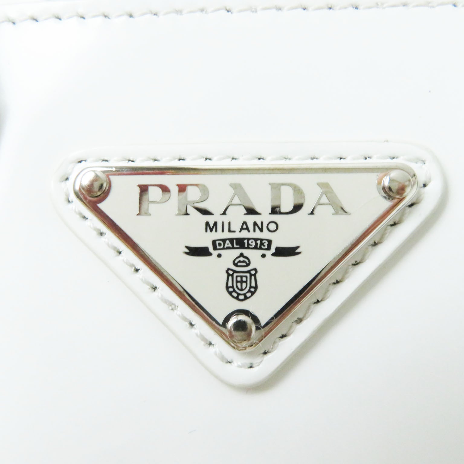 PRADA Small Brushed Leather Shoulder Bag