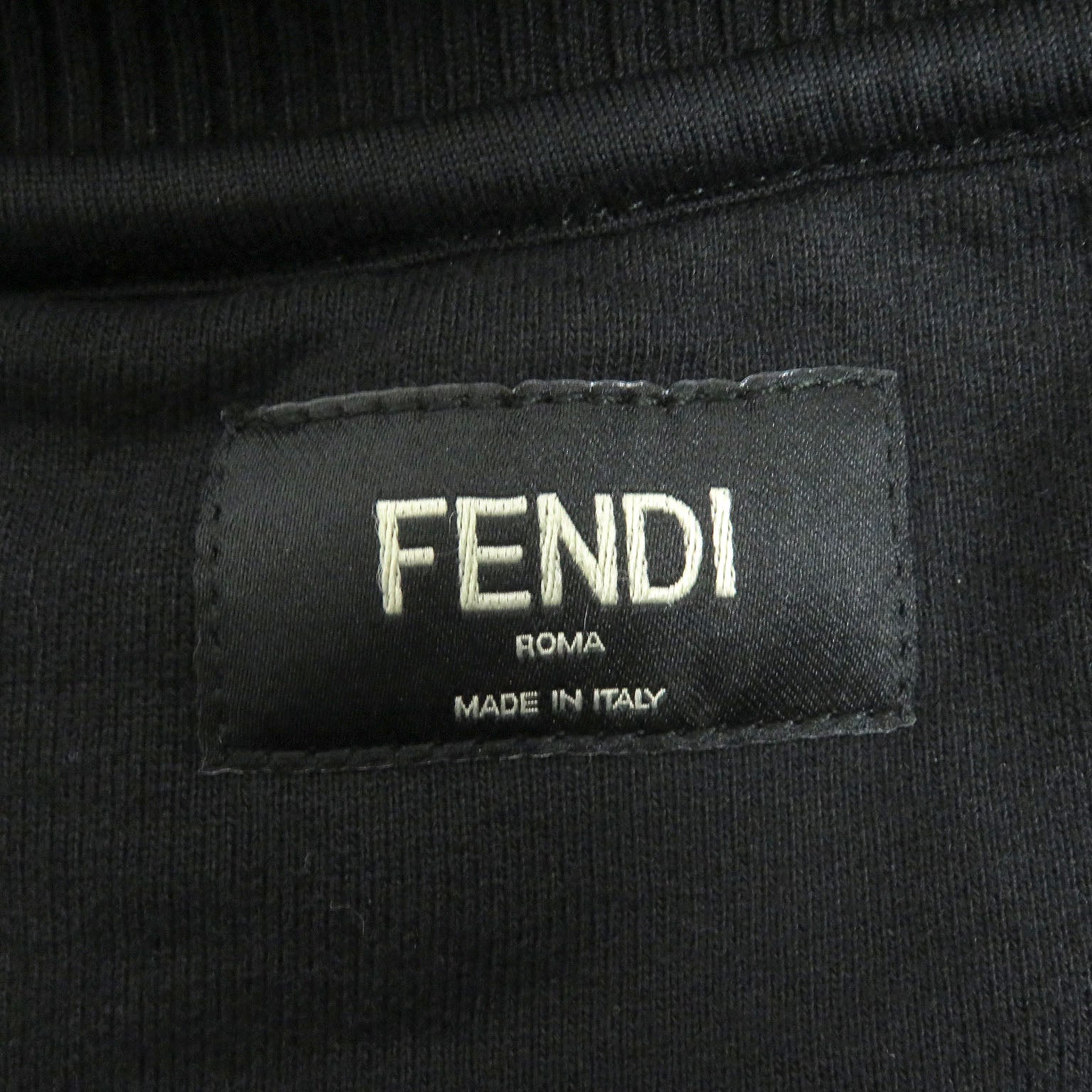 Fendi F Logo Crew Neck Sweatshirt Black S