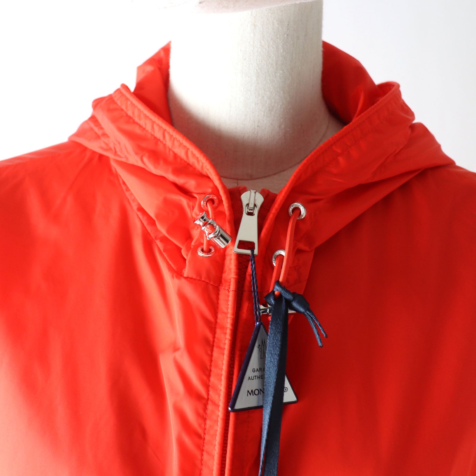 Moncler Nylon Hooded Jacket Orange Women