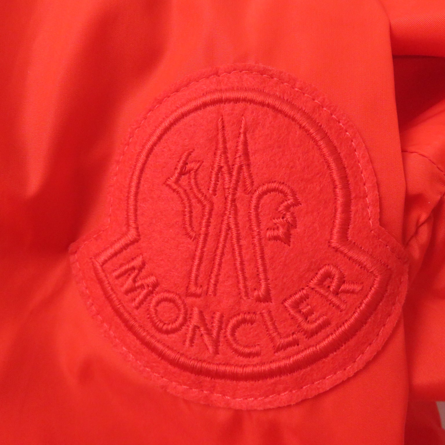 Moncler Nylon Hooded Jacket Orange Women