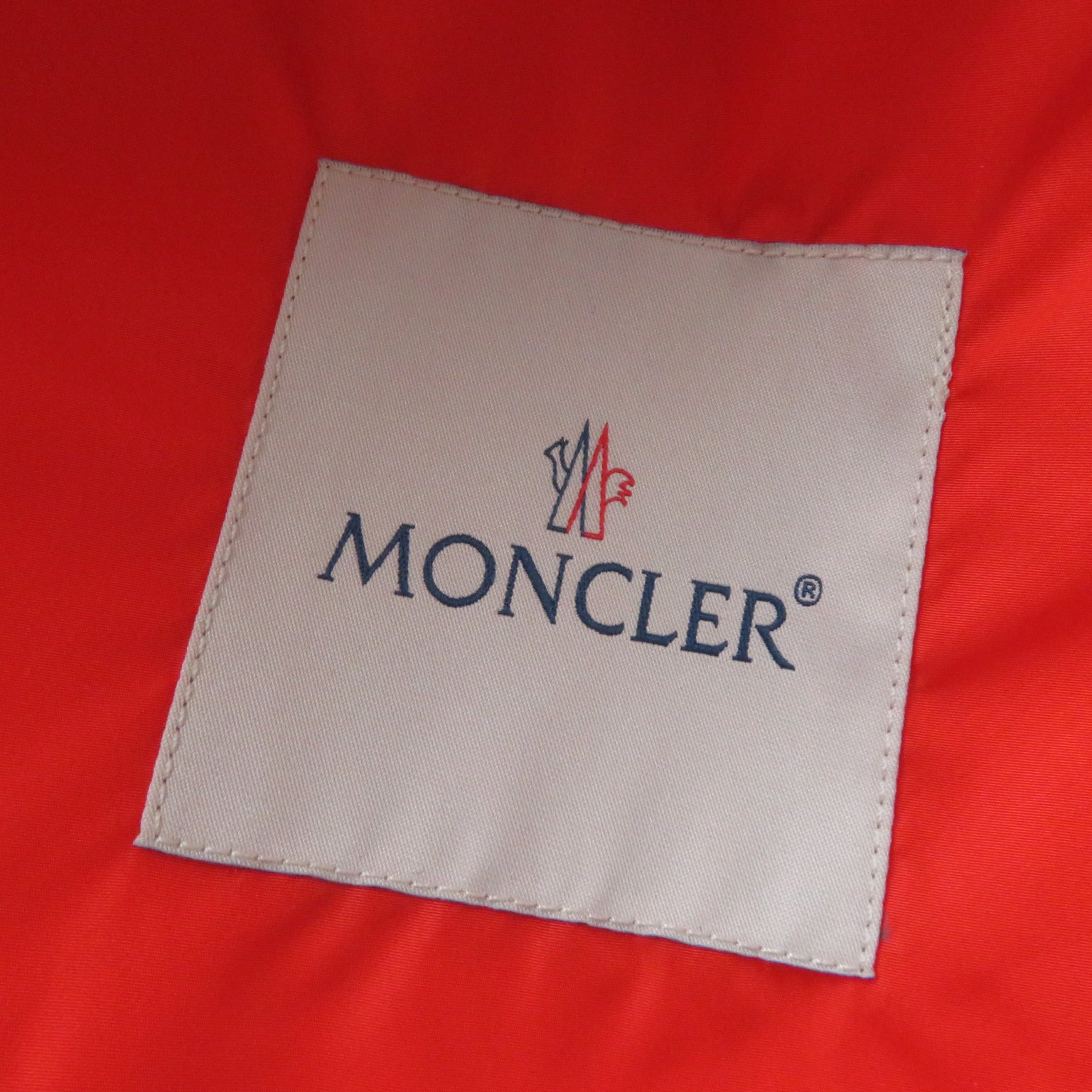 Moncler Nylon Hooded Jacket Orange Women