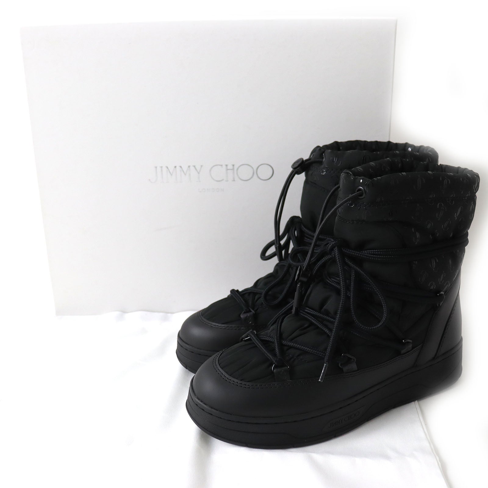 Jimmy Choo WANAKA Leather Snow Boots Black