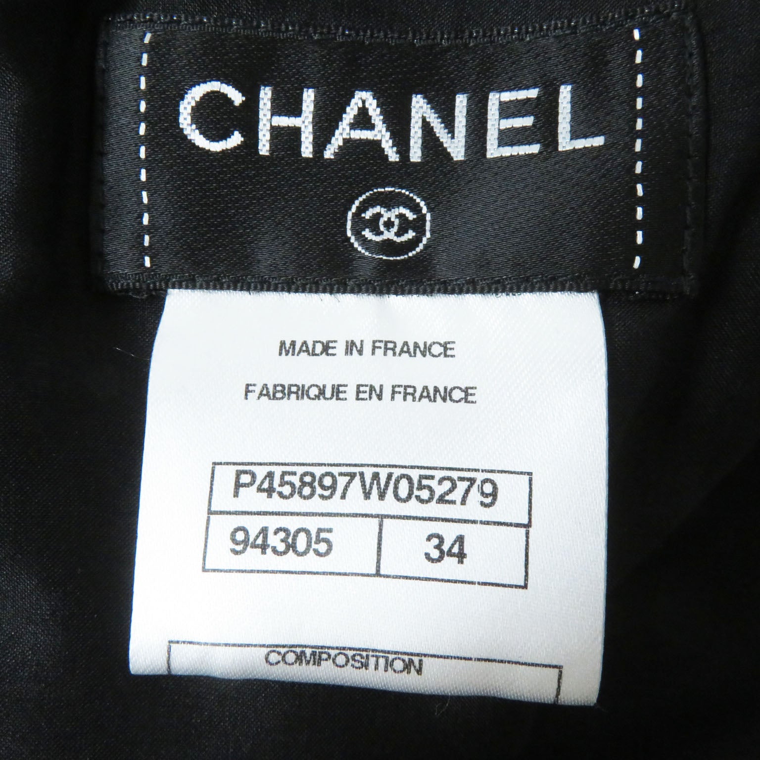 Chanel Nylon Silk Tight Skirt Black 34