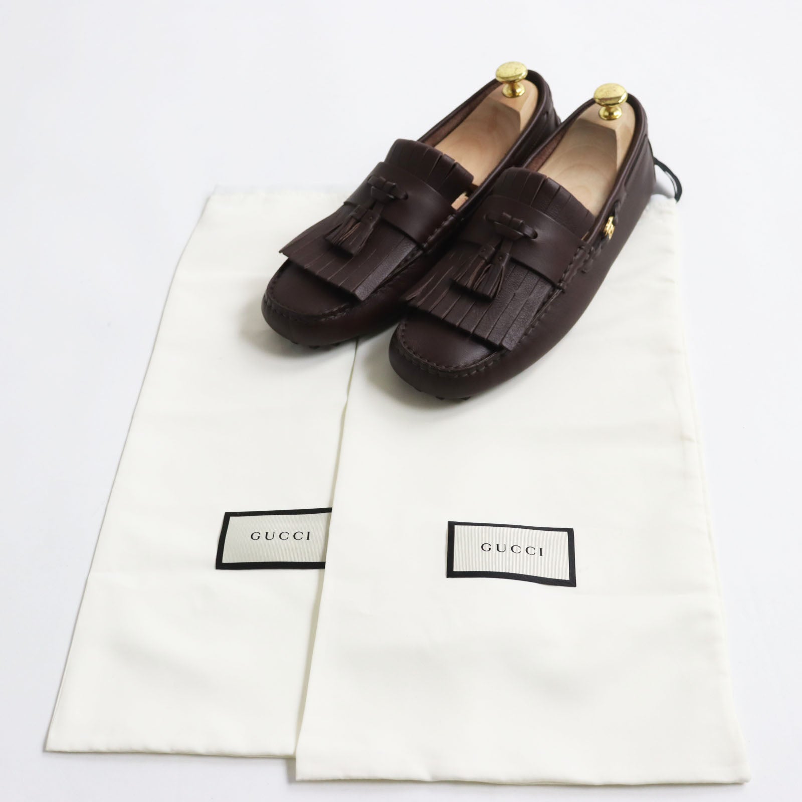 Gucci Leather Loafers 7.5 Interlocking G