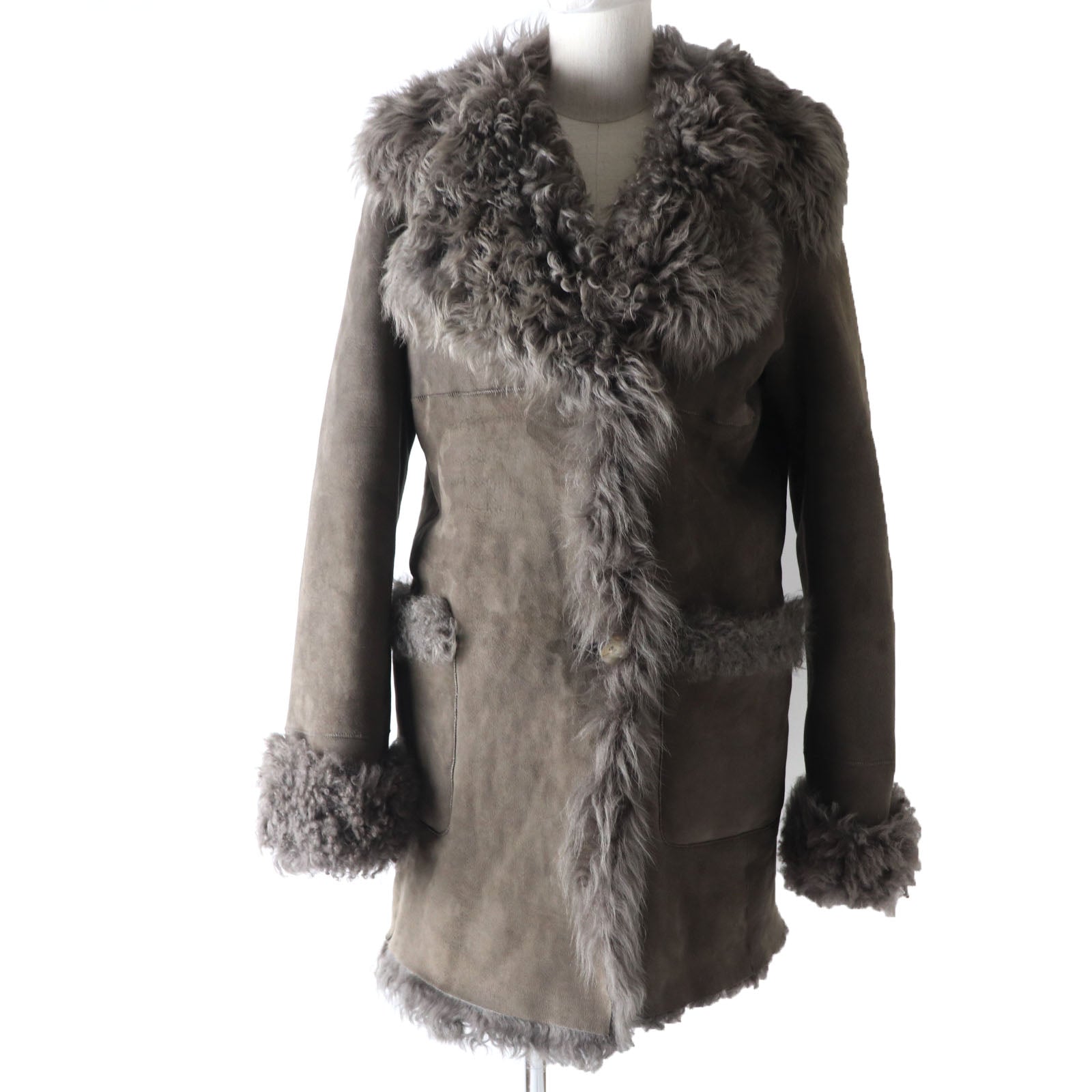 Lamb Leather Genuine Fur Coat Women