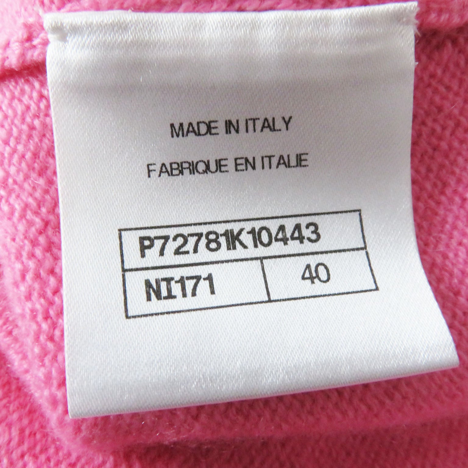 Chanel Cashmere One Piece Set Pink