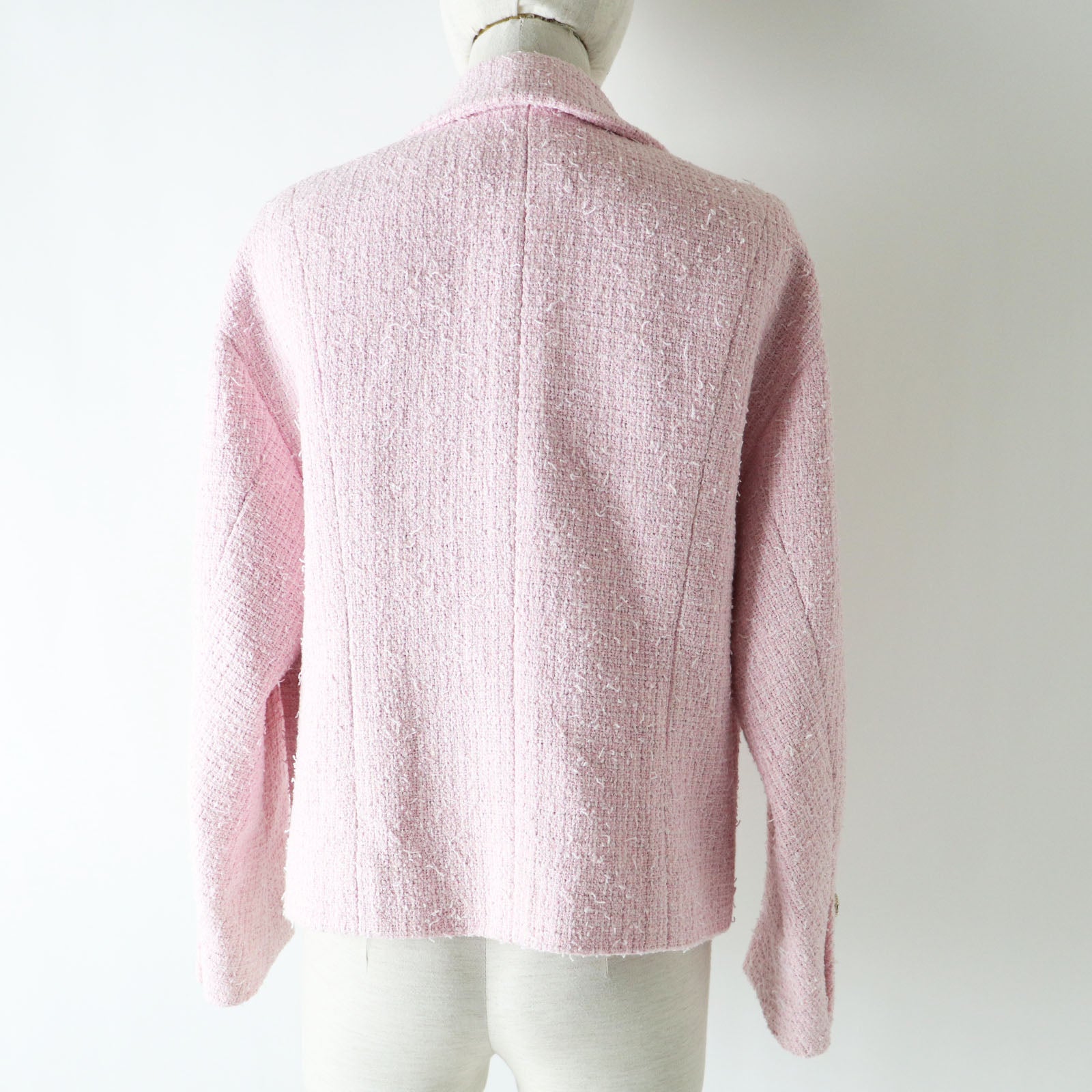 Chanel Tweed Blouson P70560 Baby Pink 40