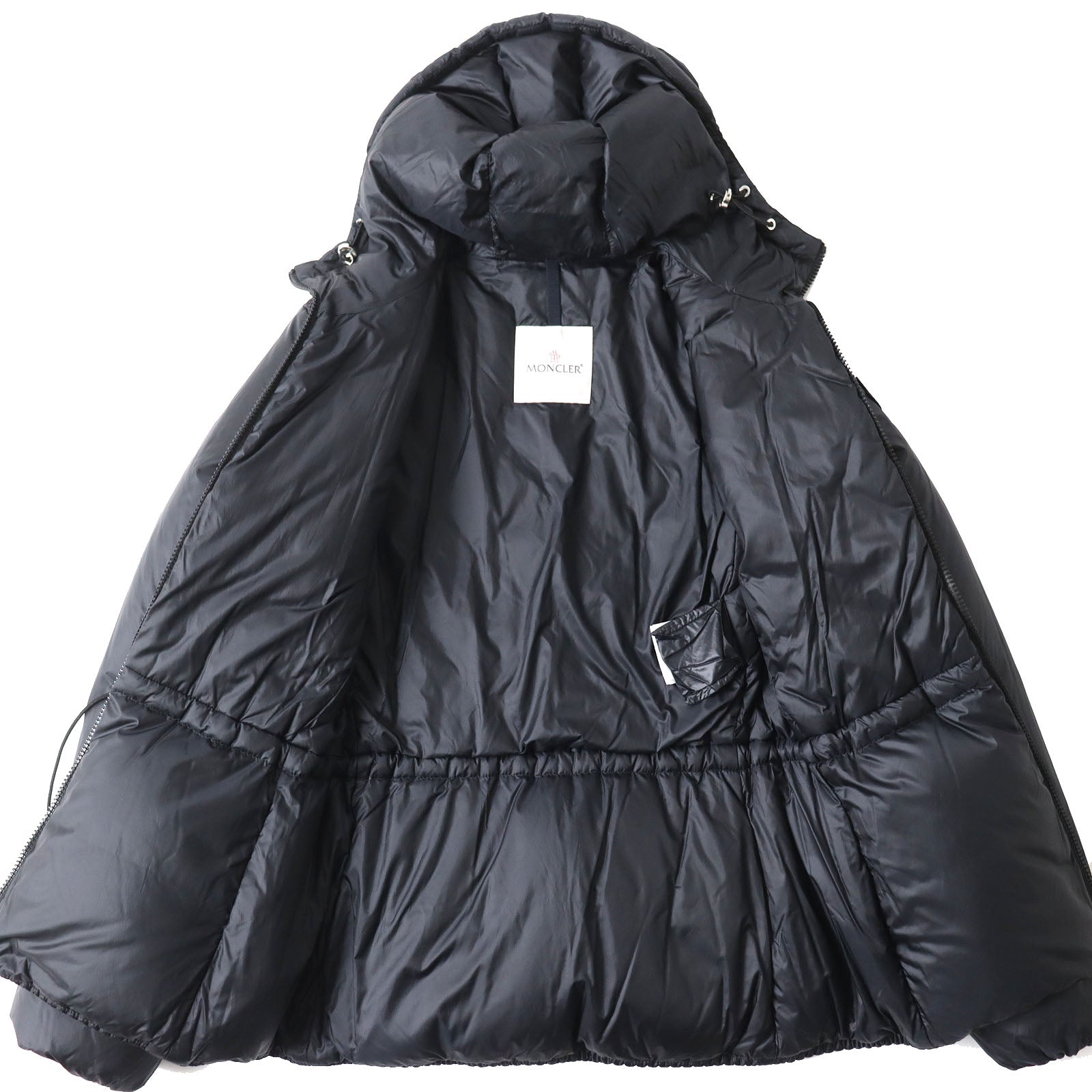 Moncler CESTREDE Nylon Logo Hoodie Down Jacket Women