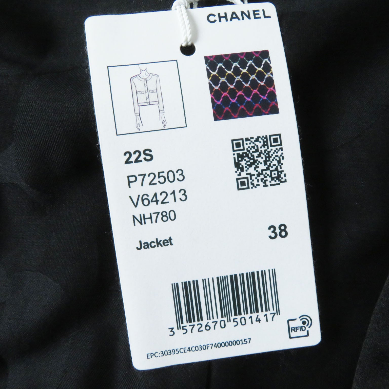 Chanel Cotton Acrylic Nylon Collarless Jacket