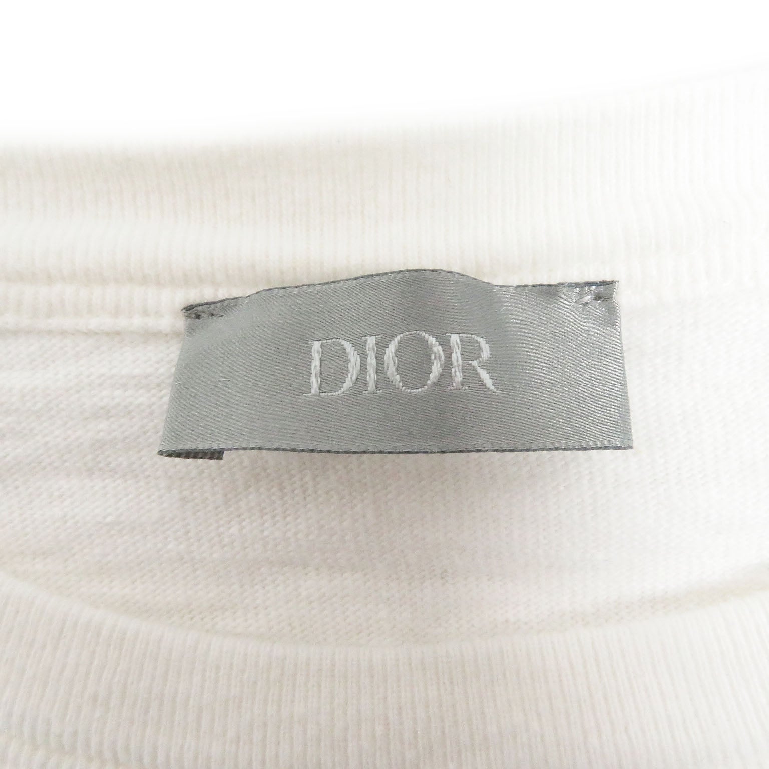 DIOR Slub Cotton Crew Neck T-Shirt White XL