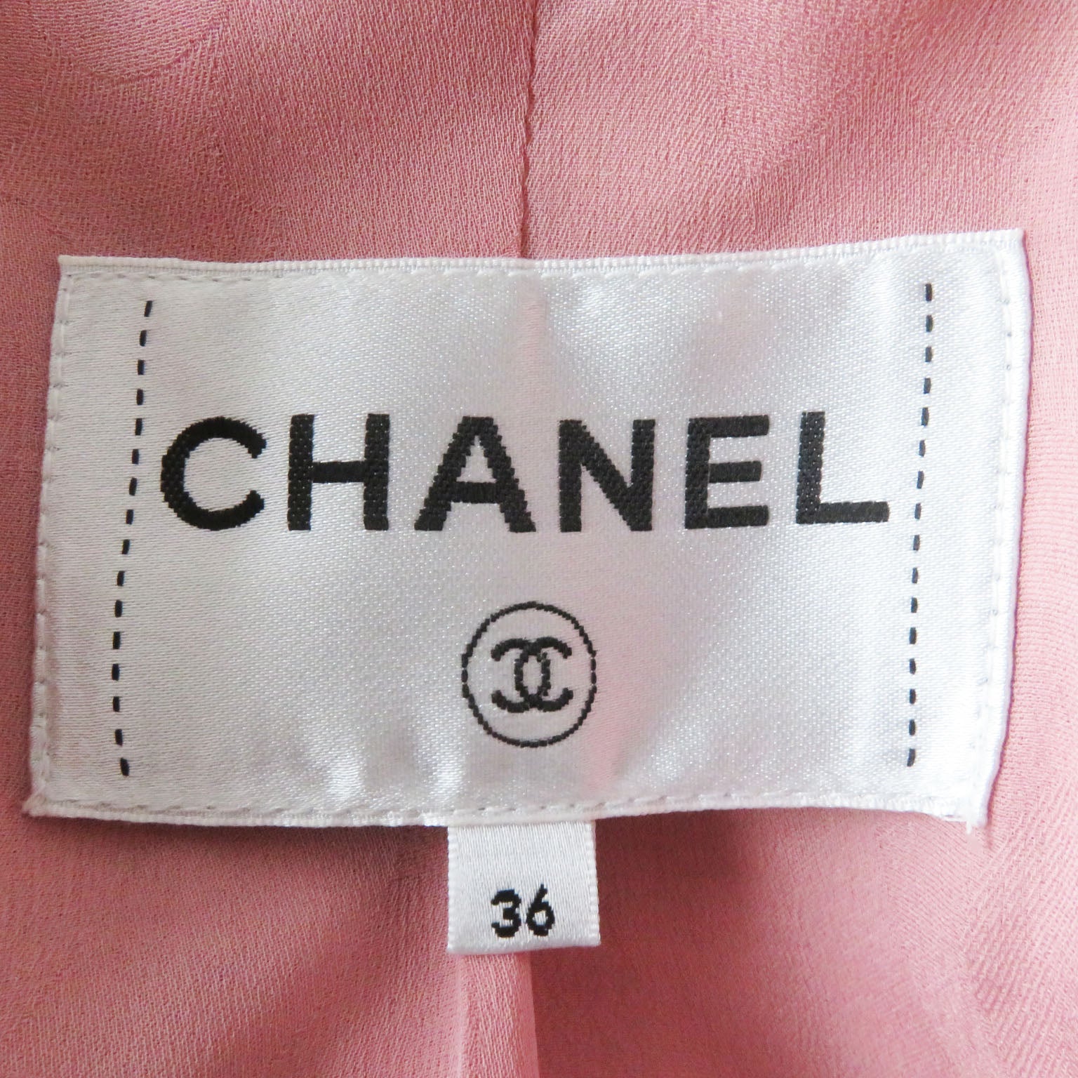 Chanel Wool COCO Mark Button Jacket Pink