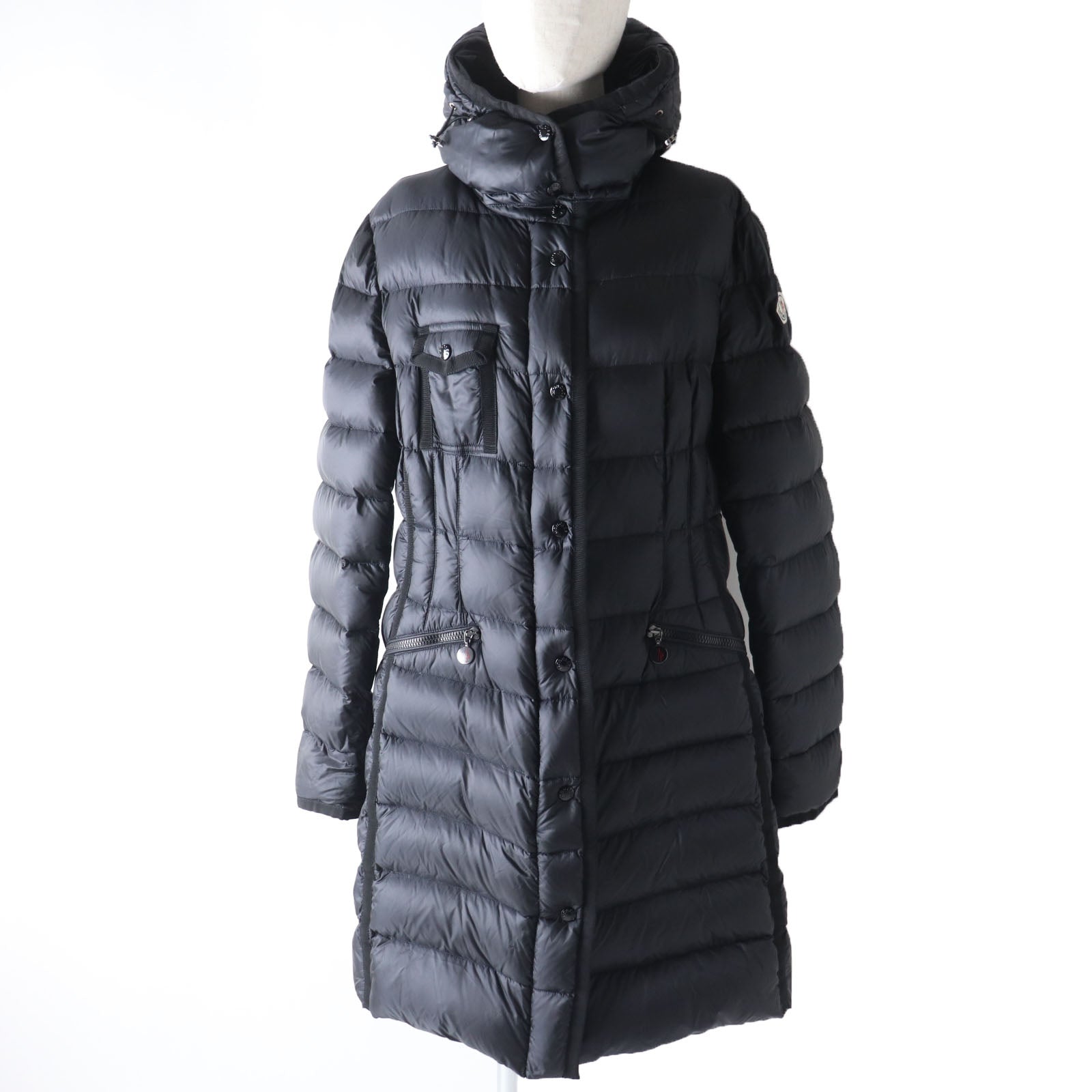 Moncler HERMINE Nylon Down Coat Black Women