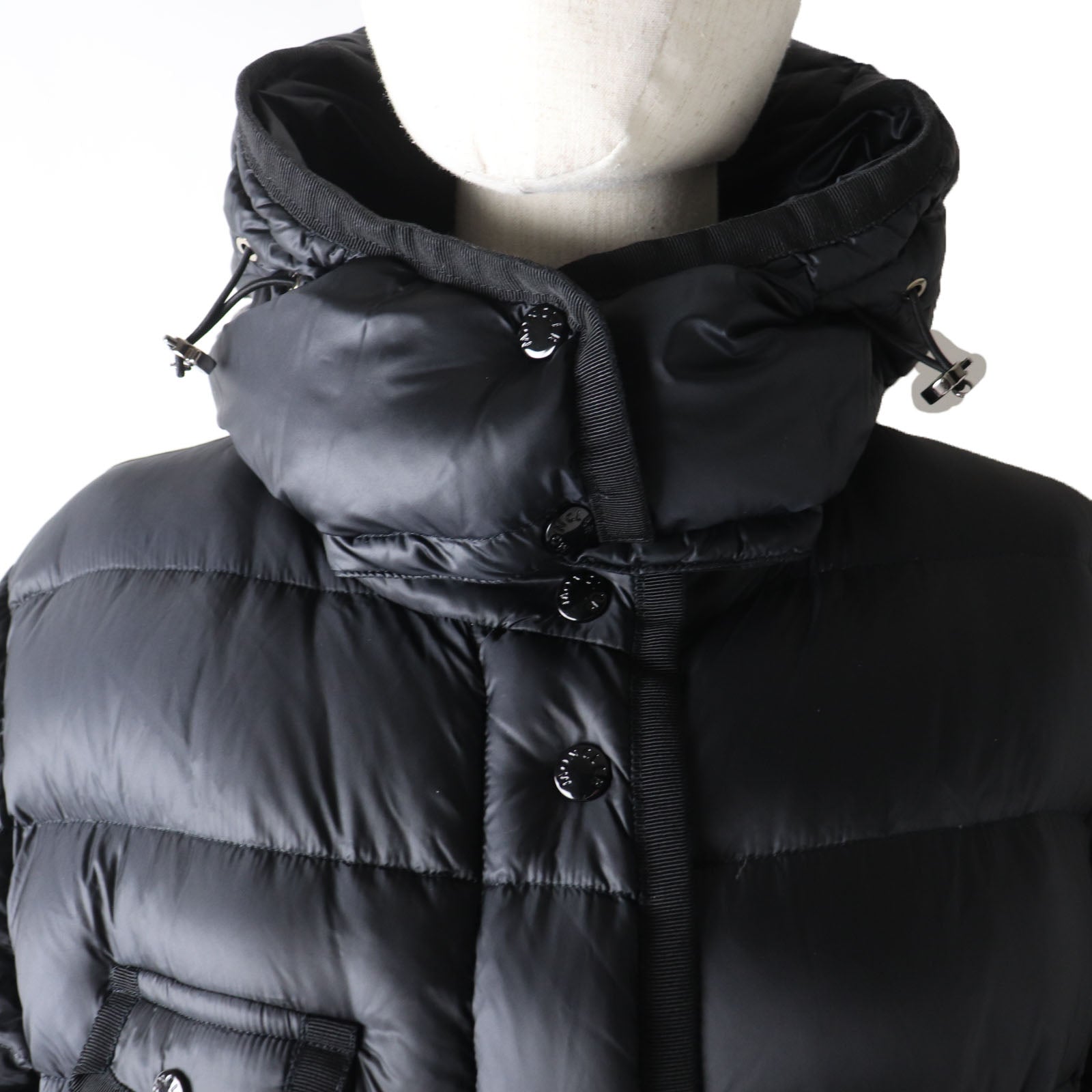 Moncler HERMINE Nylon Down Coat Black Women