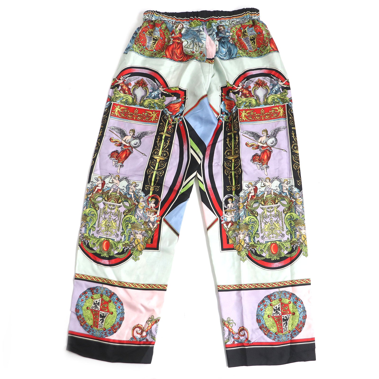 Versace Silk Angel Pajama Pants Multicolor