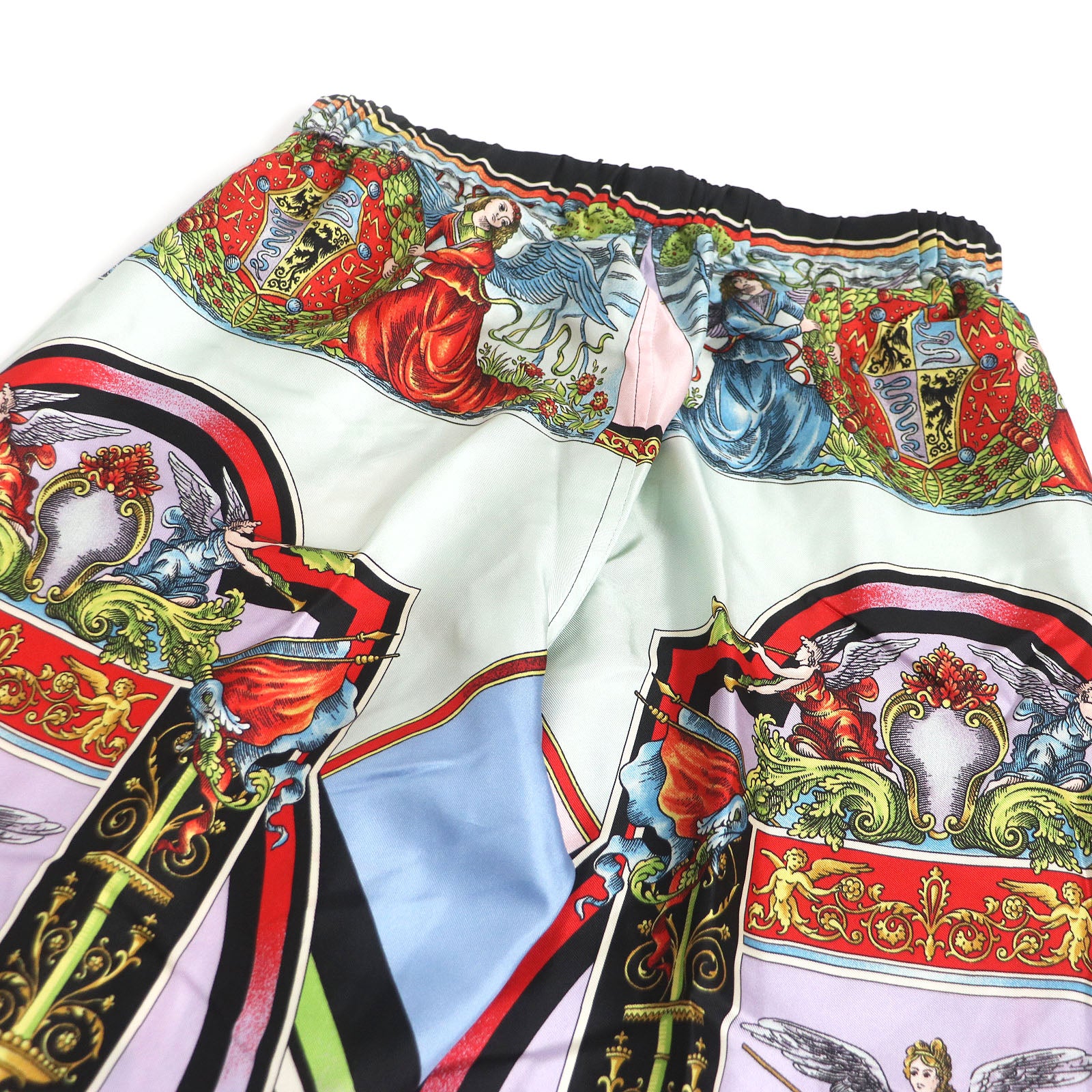 Versace Silk Angel Pajama Pants Multicolor