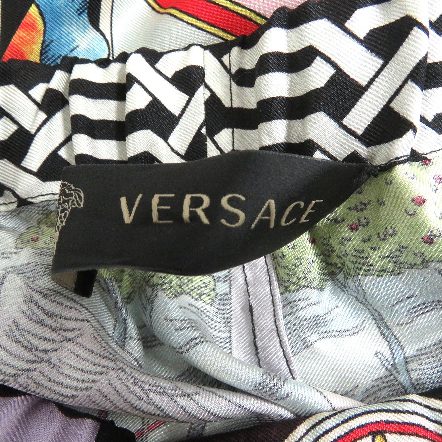 Versace Silk Angel Pajama Pants Multicolor