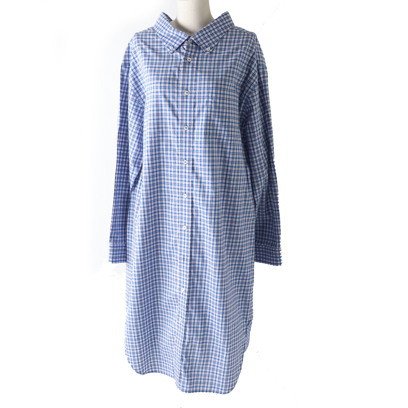 Balenciaga Cotton Wing Collar Oversized Shirt Dress