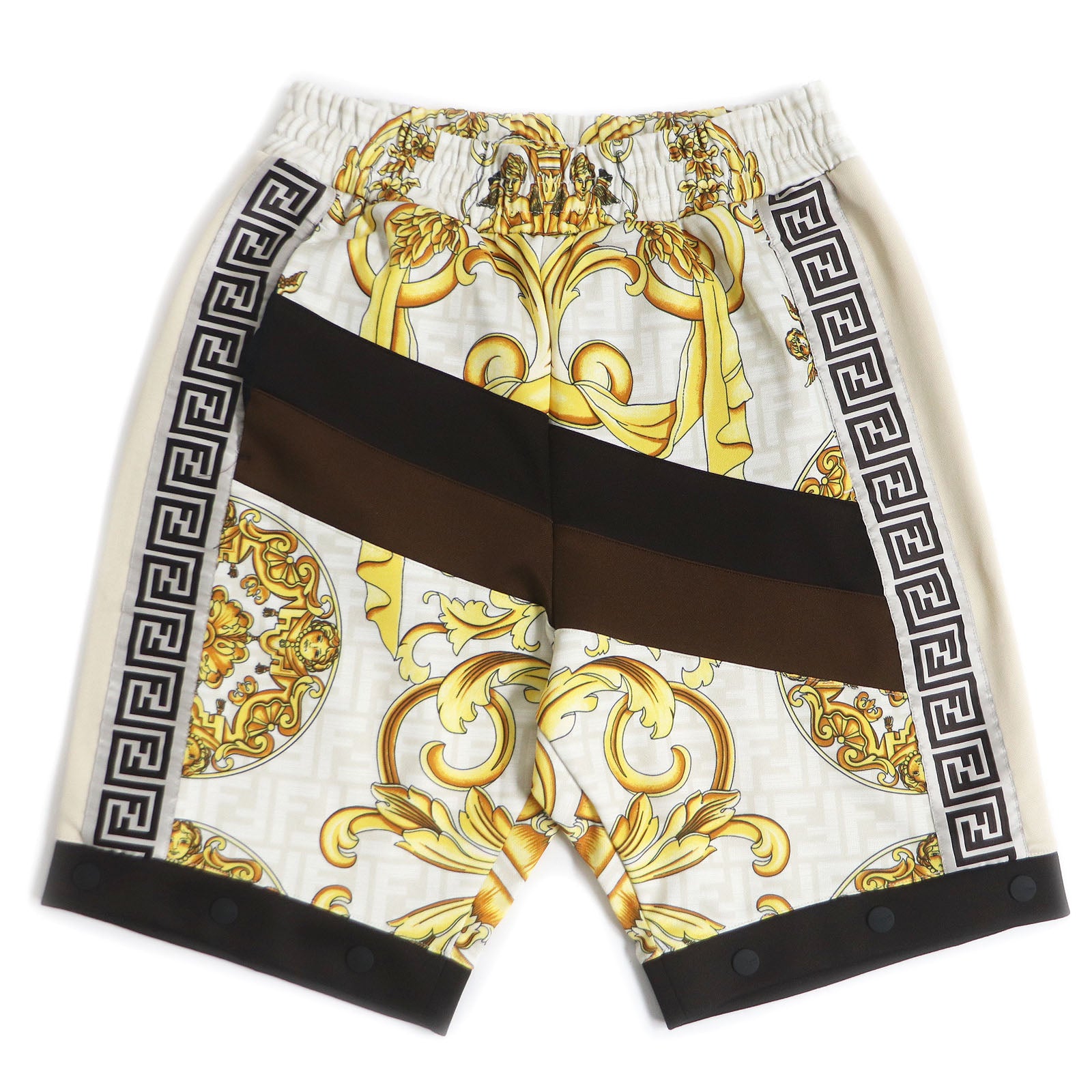 Fendi Versace 2WAY Sweatpants Shorts Light Beige S