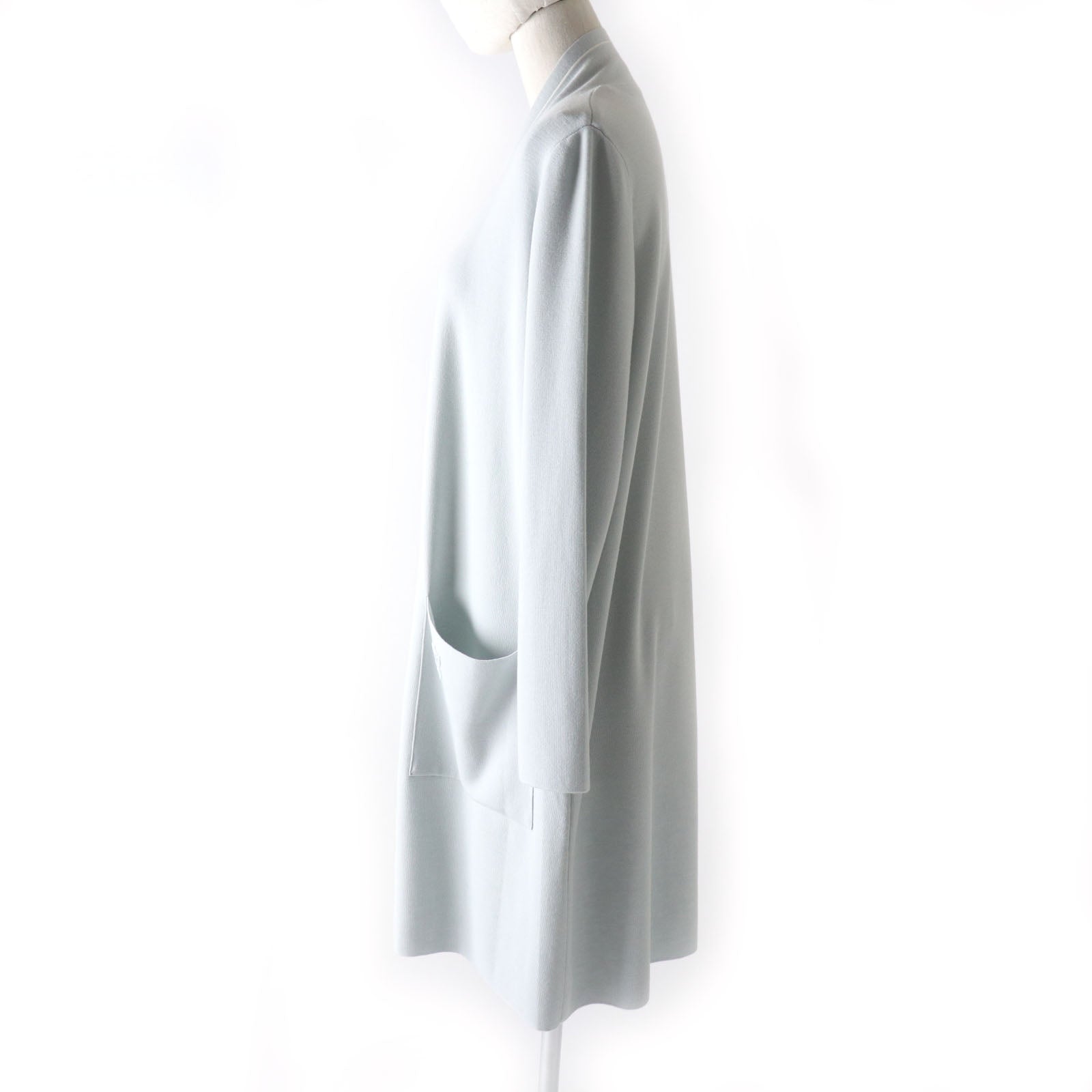 FOXEY Lucca Wool Logo Embroidered Long Cardigan