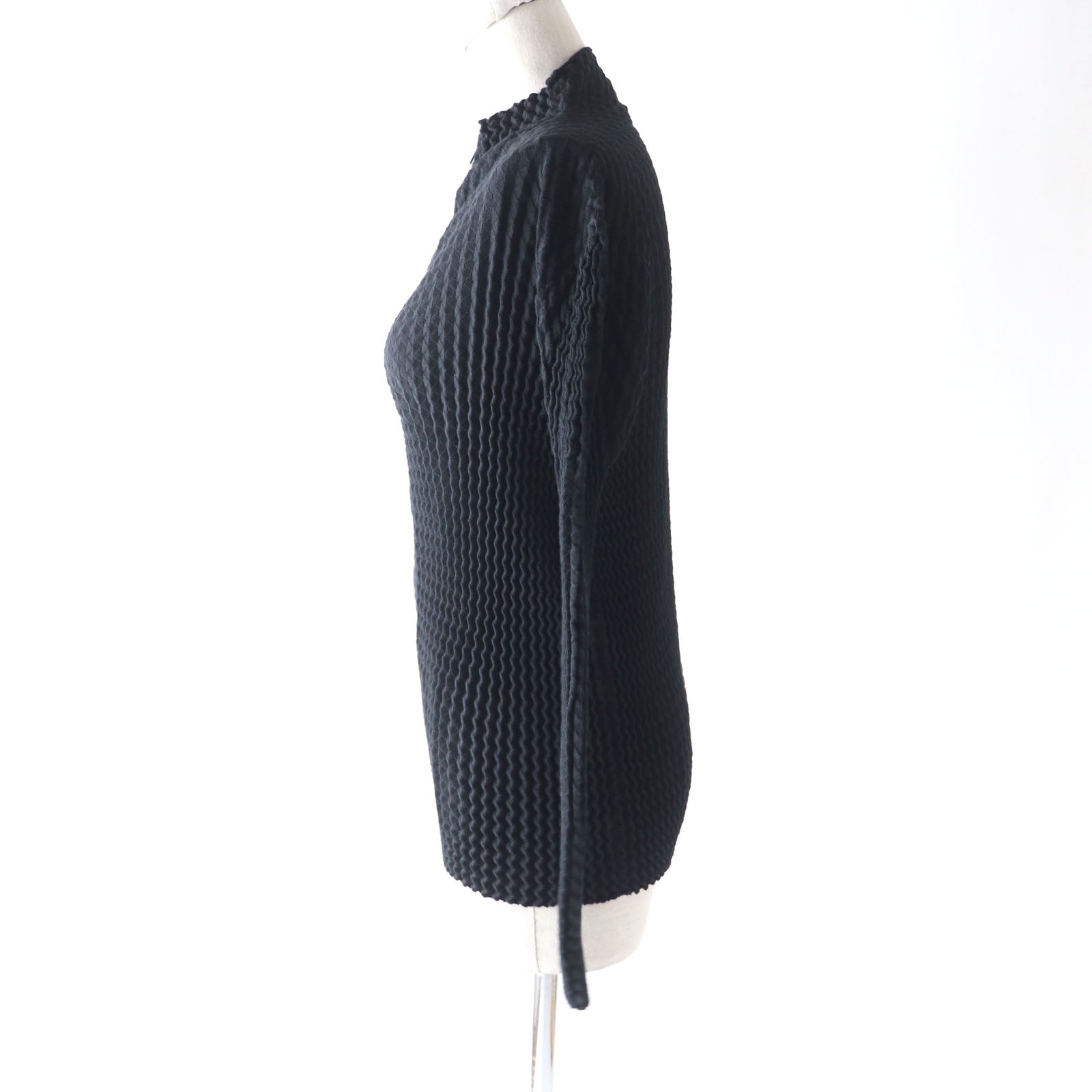 Issey Miyake Waffle Knit Jacket Black