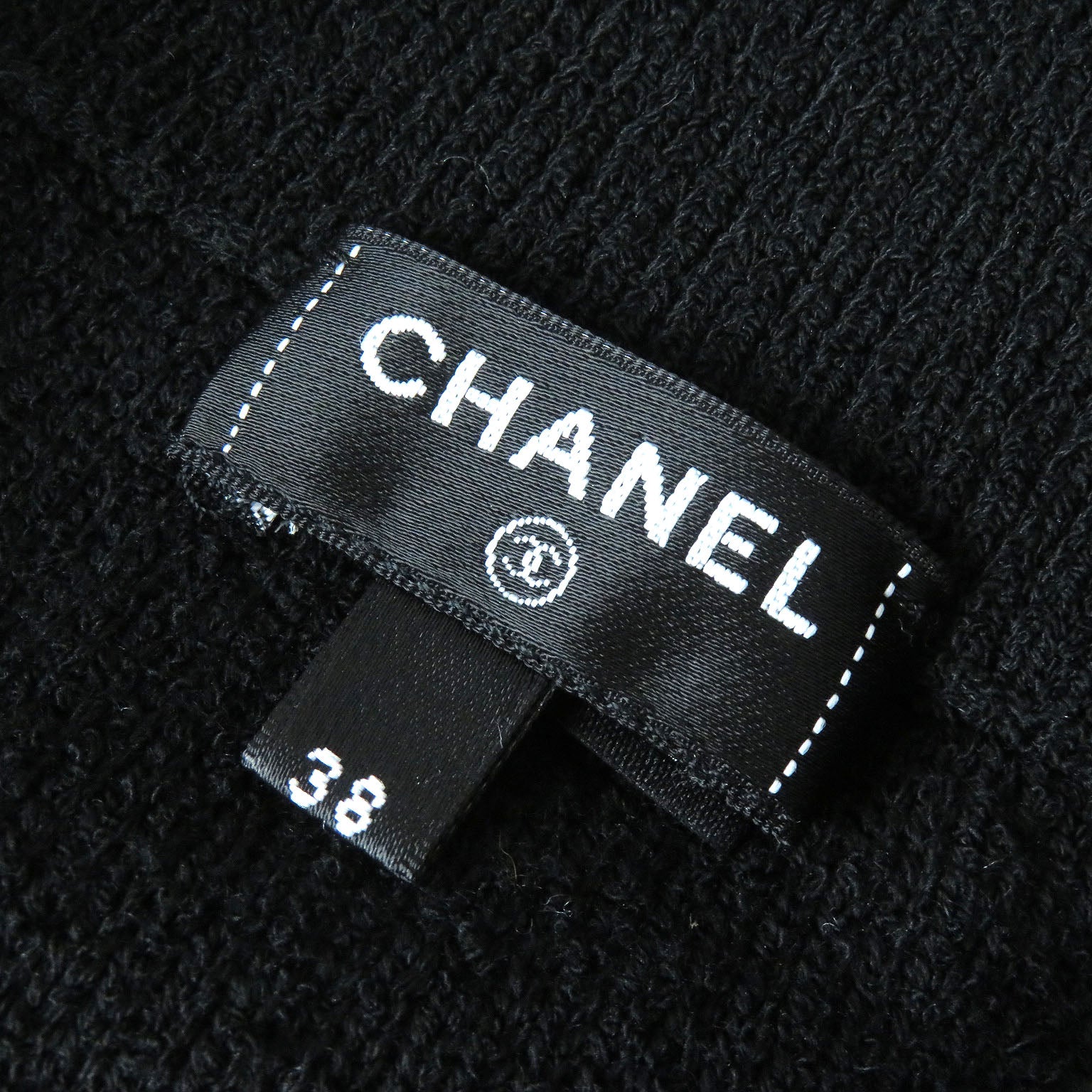 Chanel Cotton Nylon Dress Black 38 Women