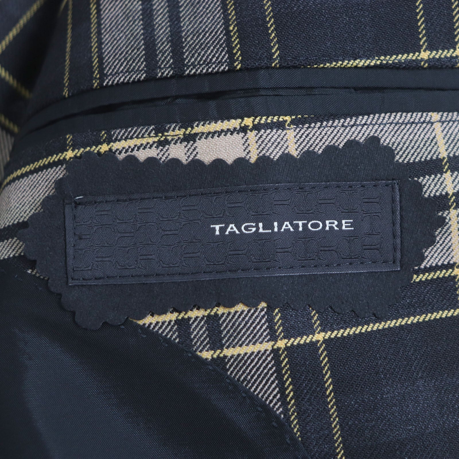 TAGLIATORE Madras Check Tailored Jacket Beige/Black