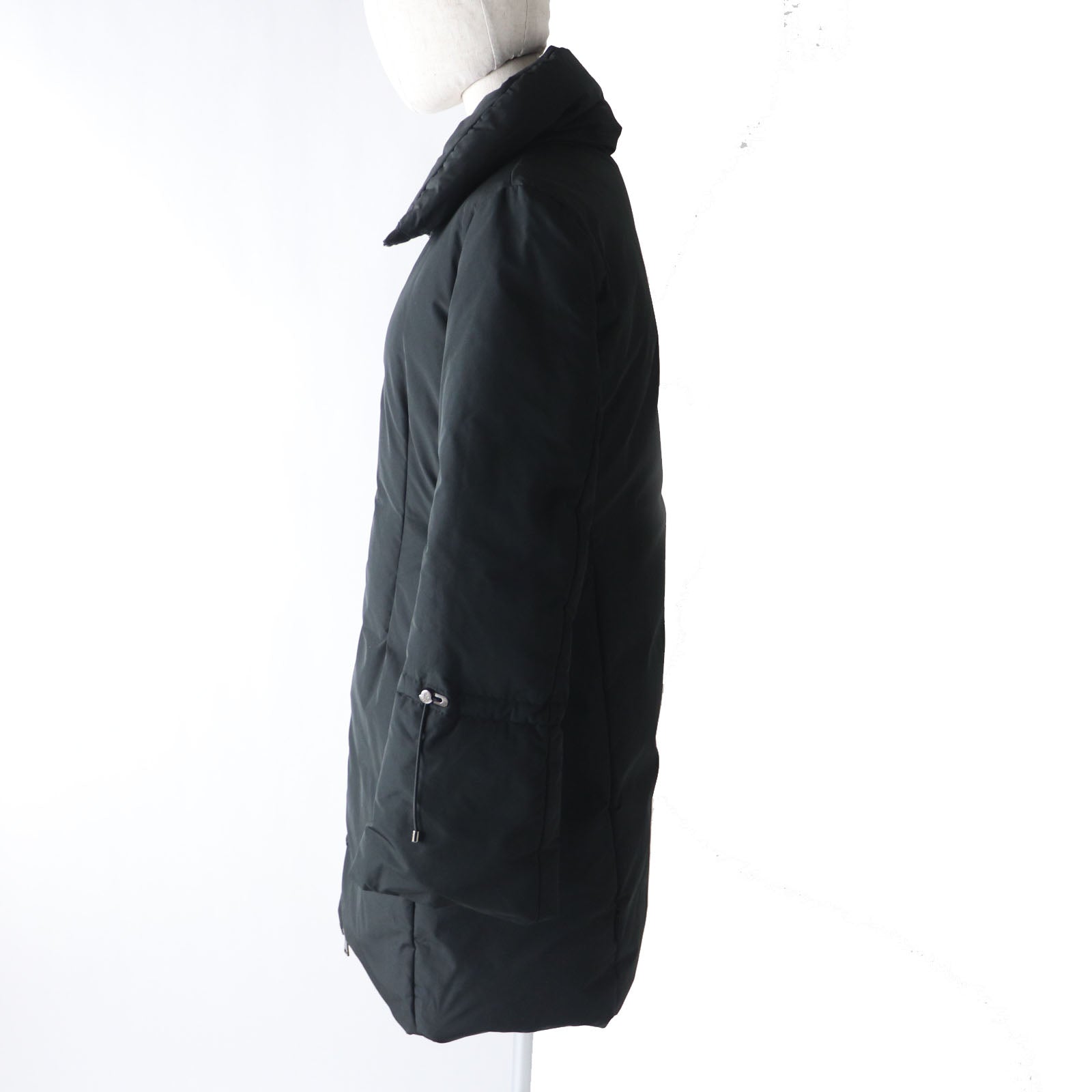 Moncler ALNUS Nylon Stand Collar Long Down Coat Women