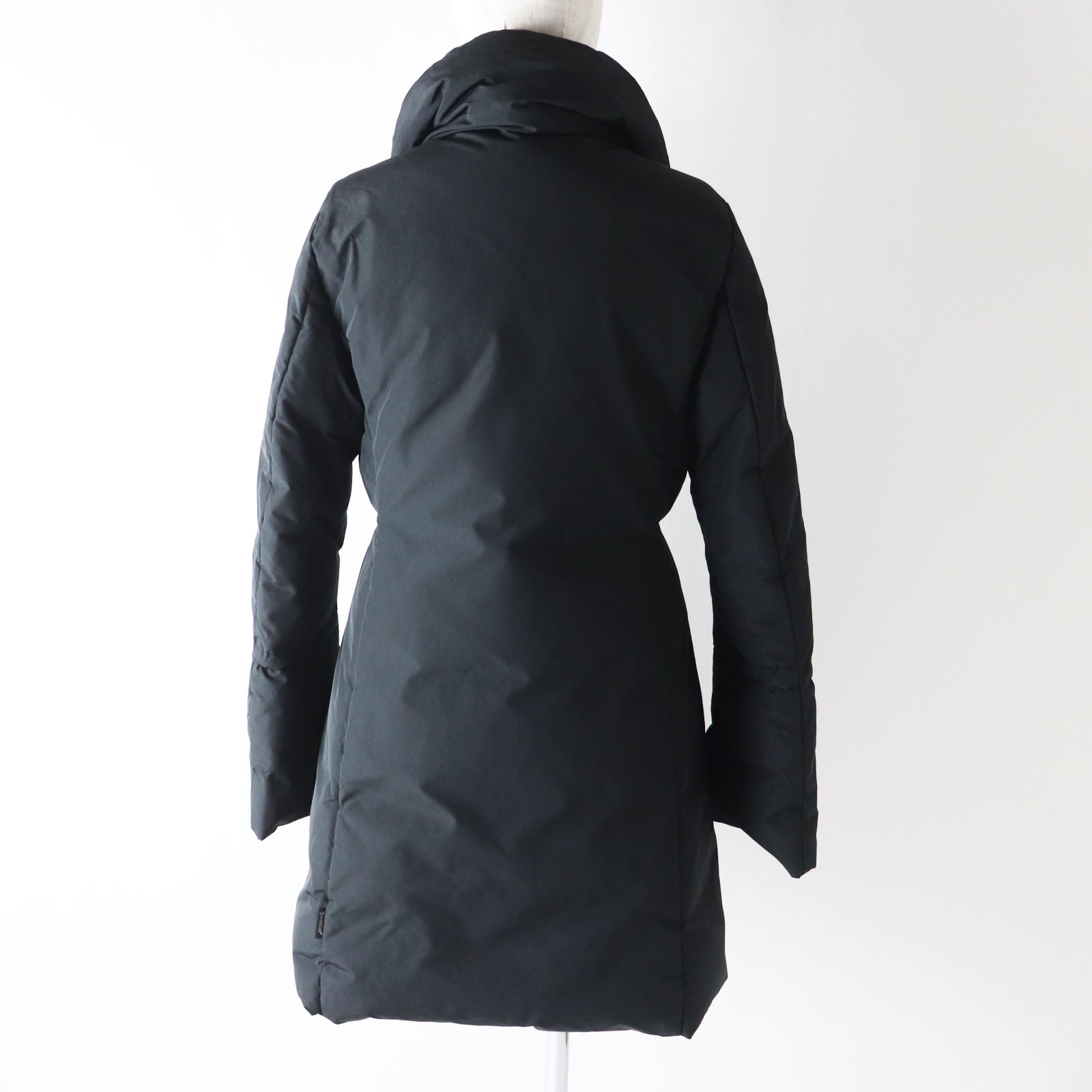 Moncler ALNUS Nylon Stand Collar Long Down Coat Women