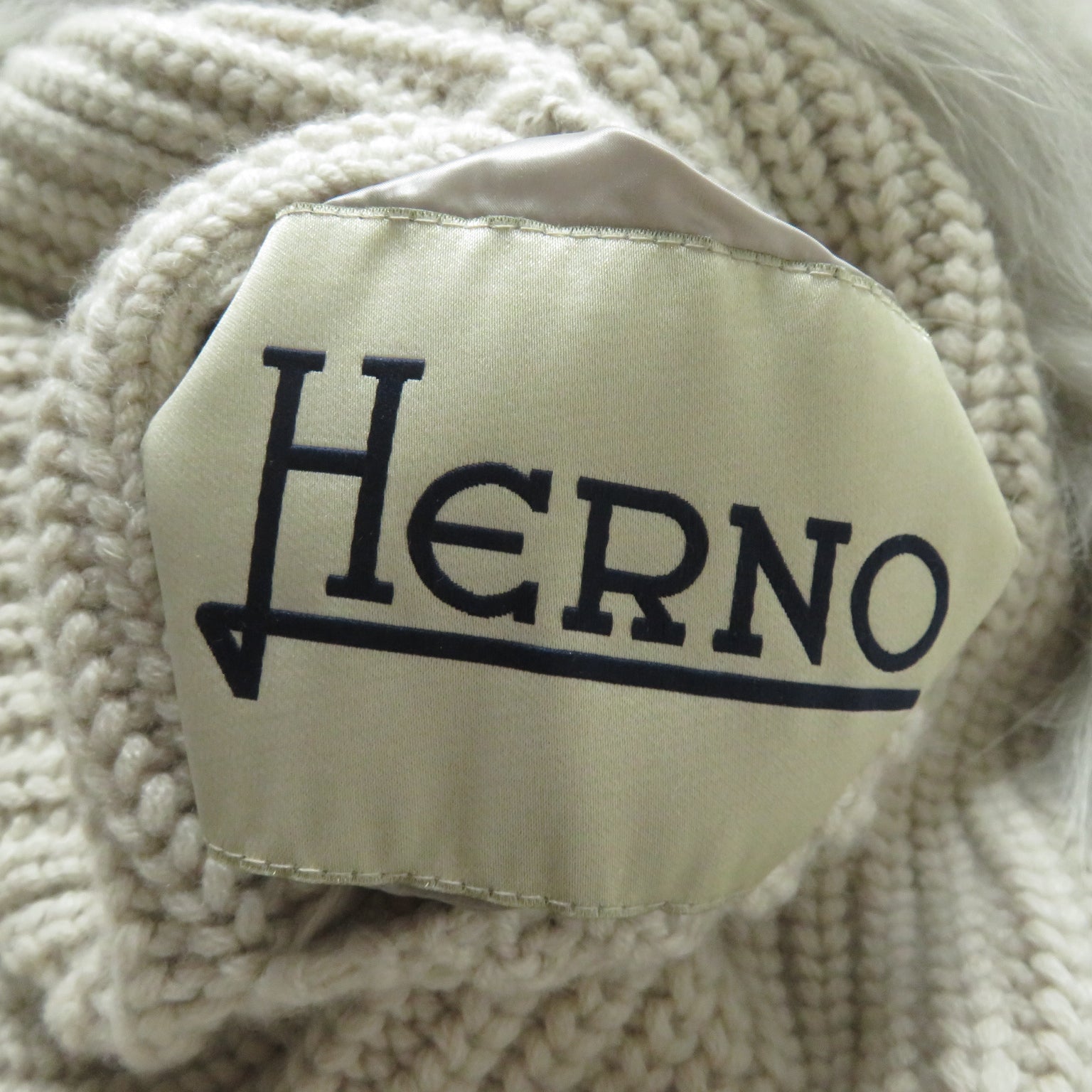 Herno Reversible Cashmere Down Vest with Fur Trim