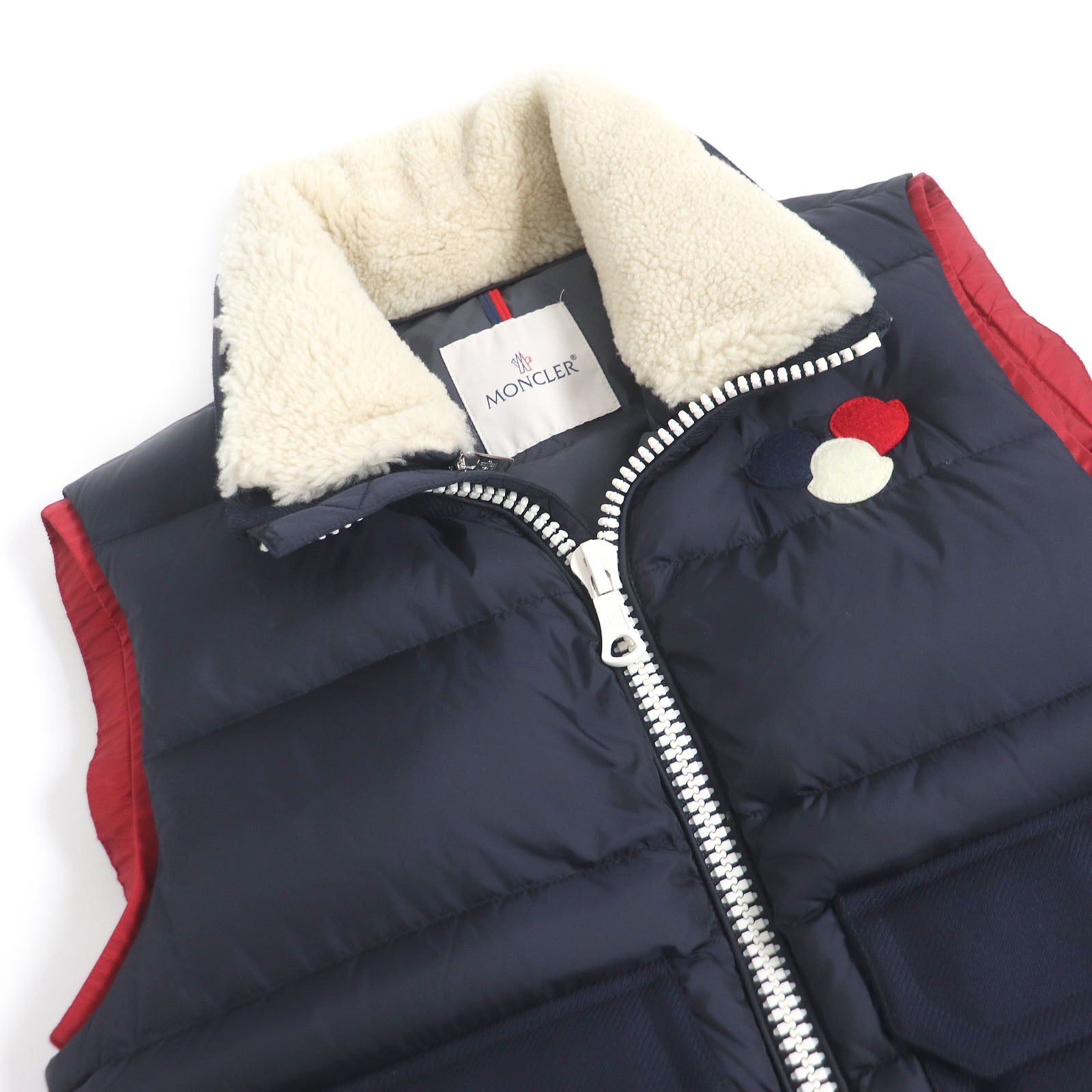 Moncler AUBE GILET Nylon Down Vest Navy