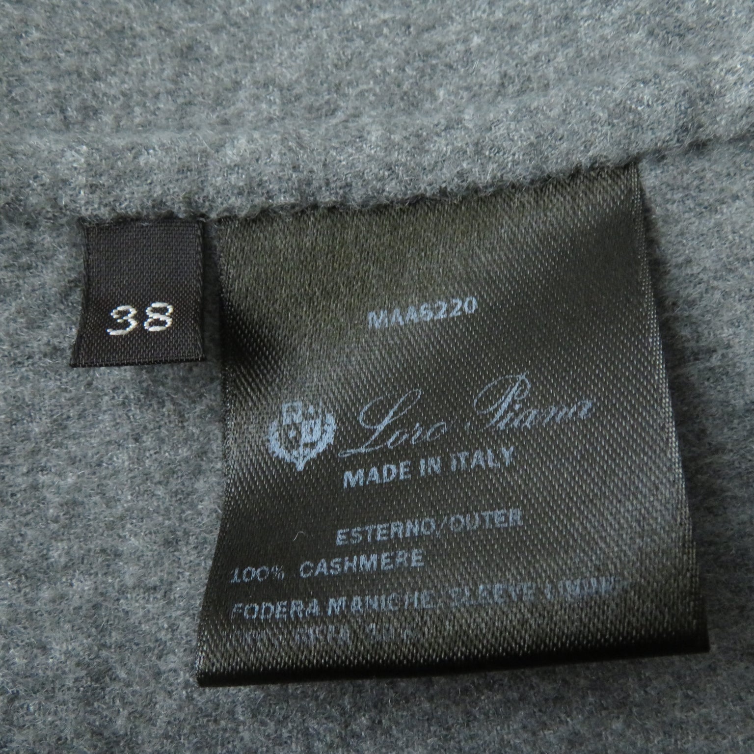 Loro Piana Cashmere Tailored Jacket Gray Women