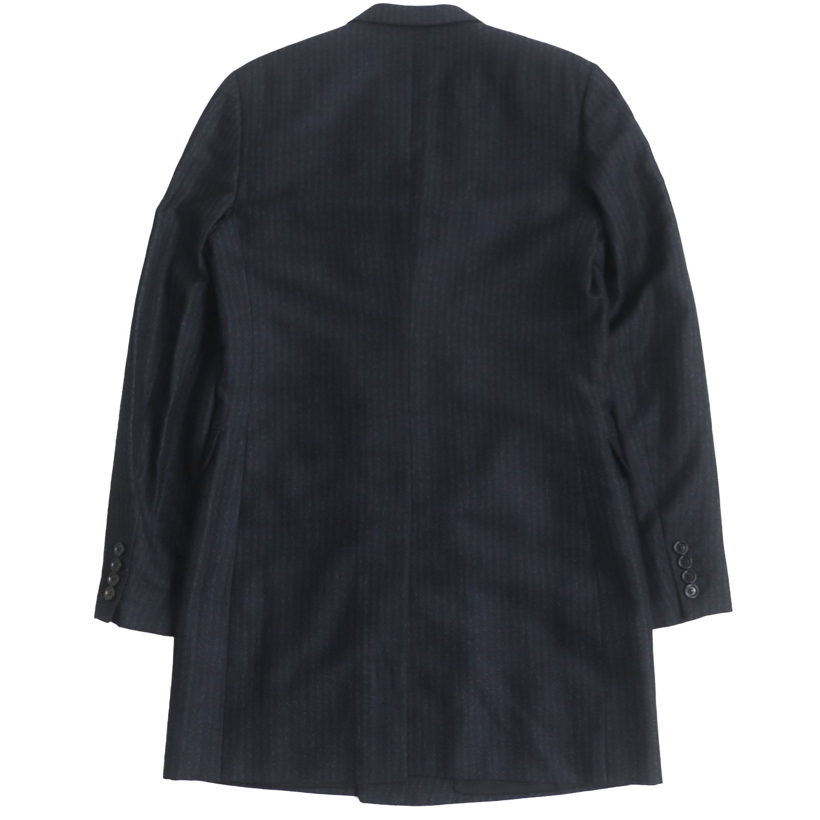 Dior Wool Silk Double Chester Coat Navy