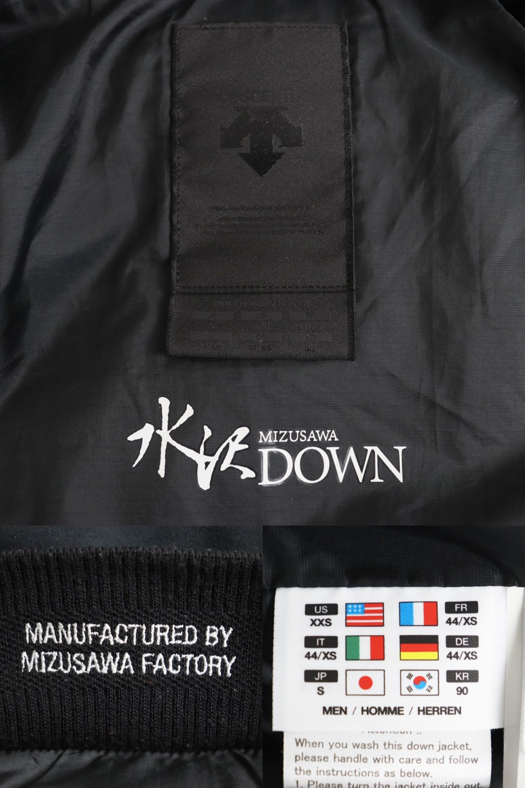 DESCENTE Mizusawa Down Jacket Black S