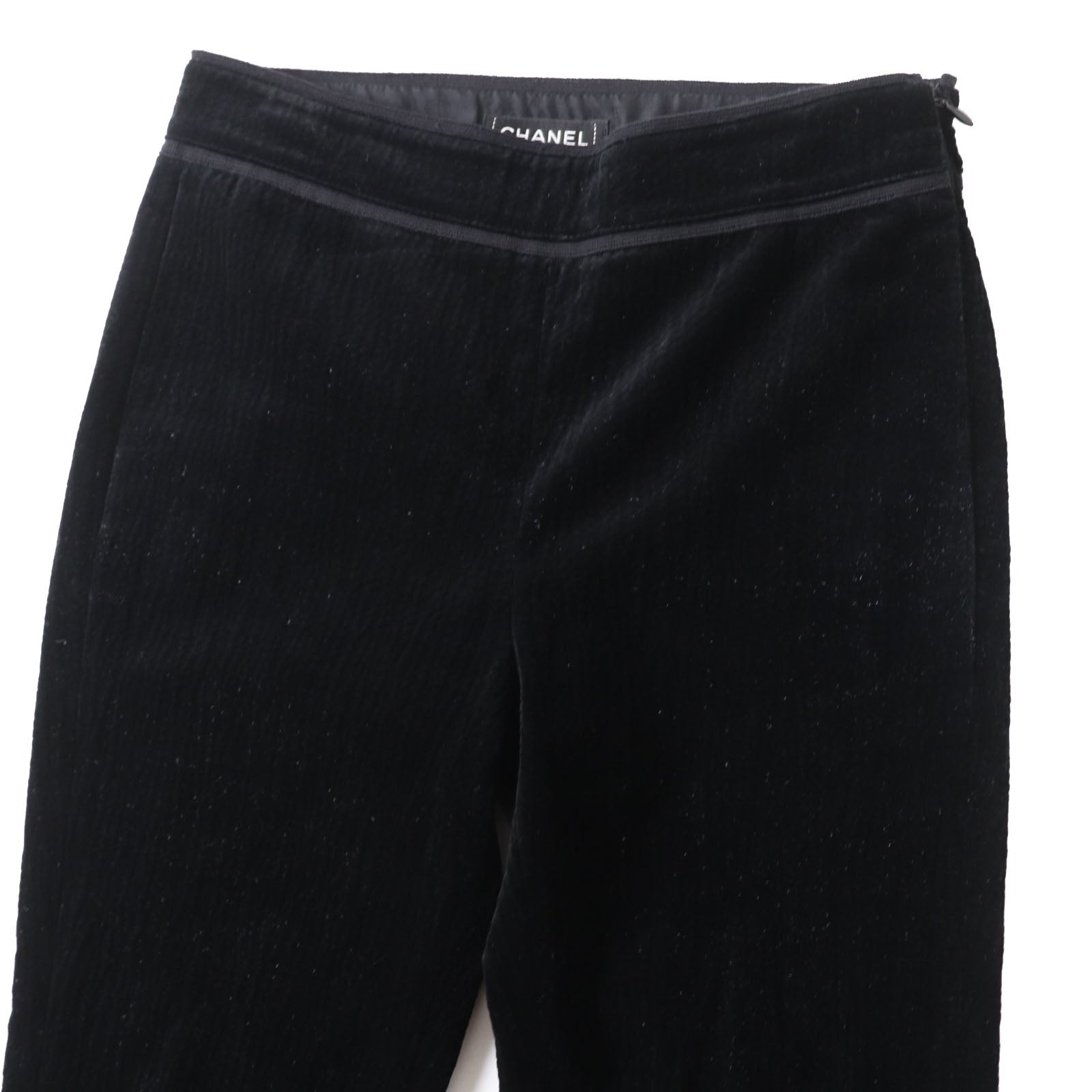 Chanel Velour Pants Black 34 Women