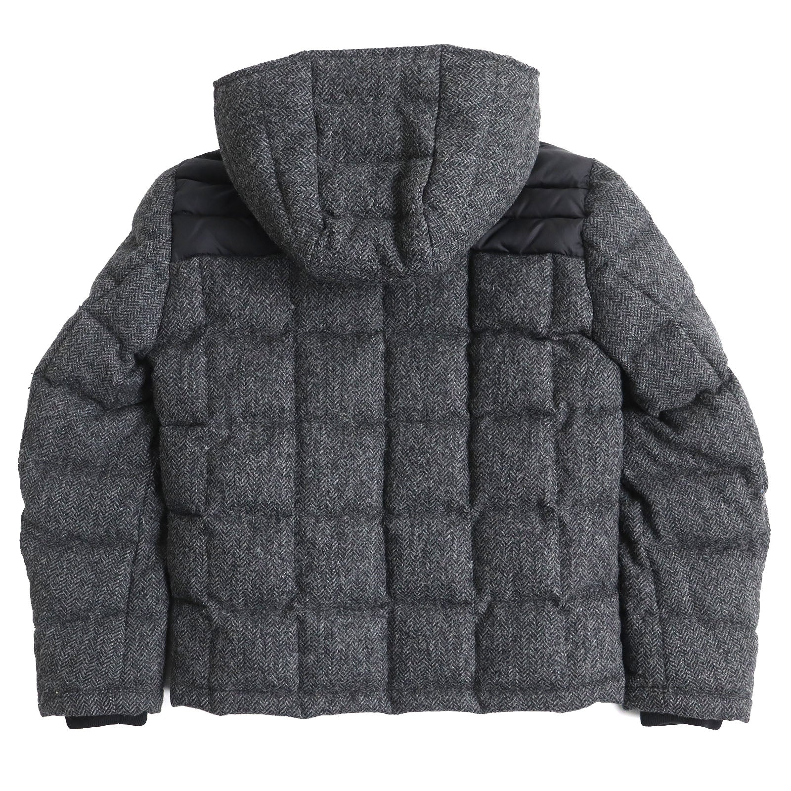 Moncler GUYENNE Wool Tweed Down Jacket Gray