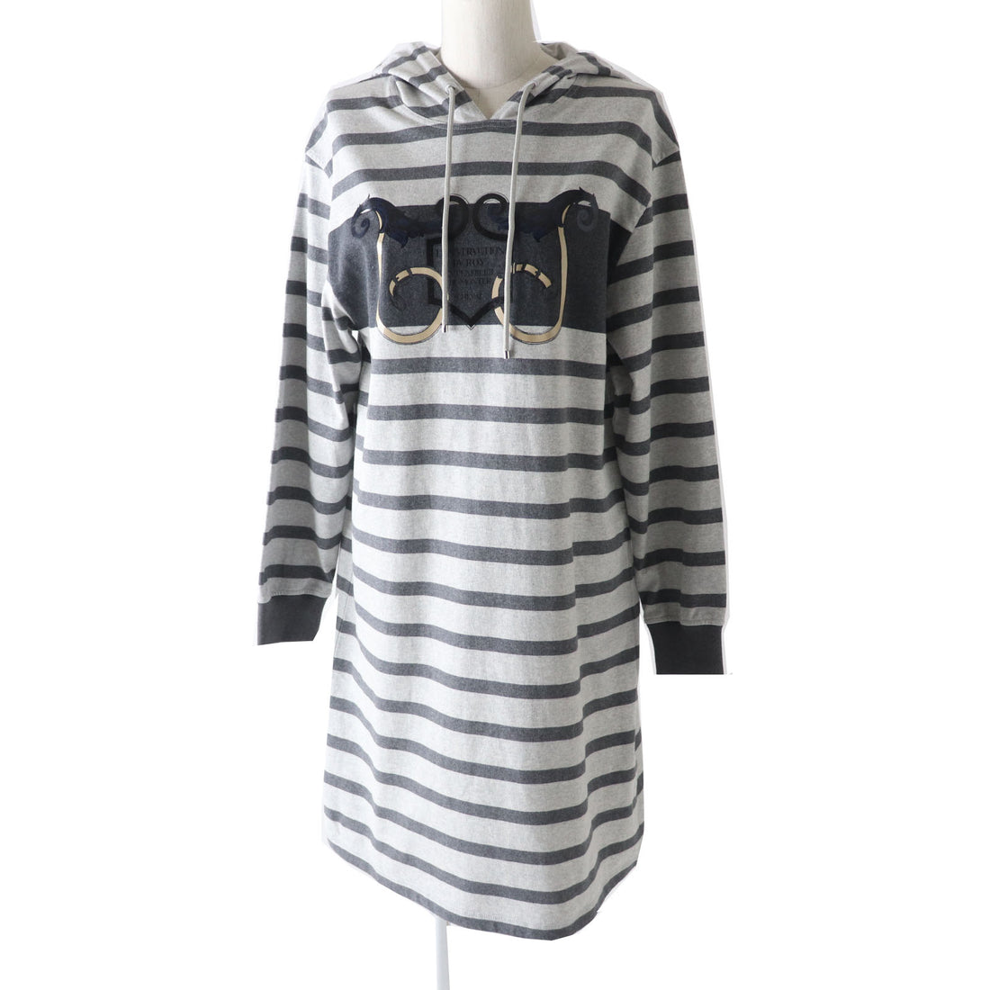 Hermes Cotton Hoody Dress Gray 34