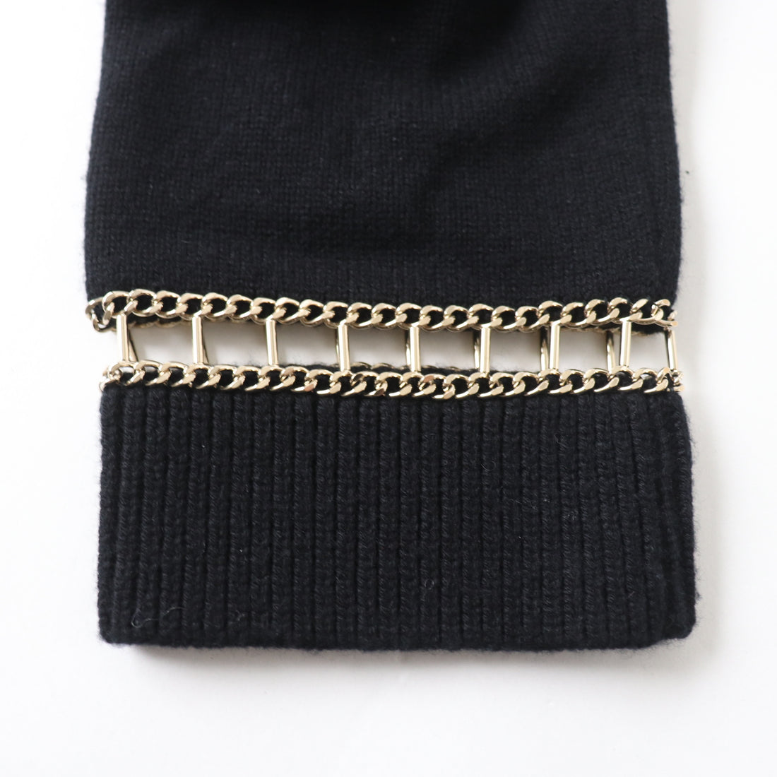 Chanel Cashmere Off-Shoulder Knit Black 36